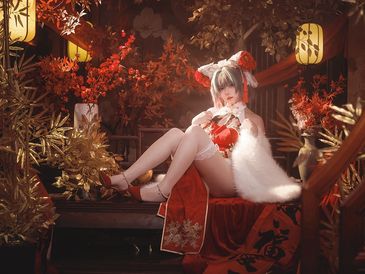 cosplay, 柴郡cos, 碧蓝航线, 国风cosplay, 新春贺图 - 第8张