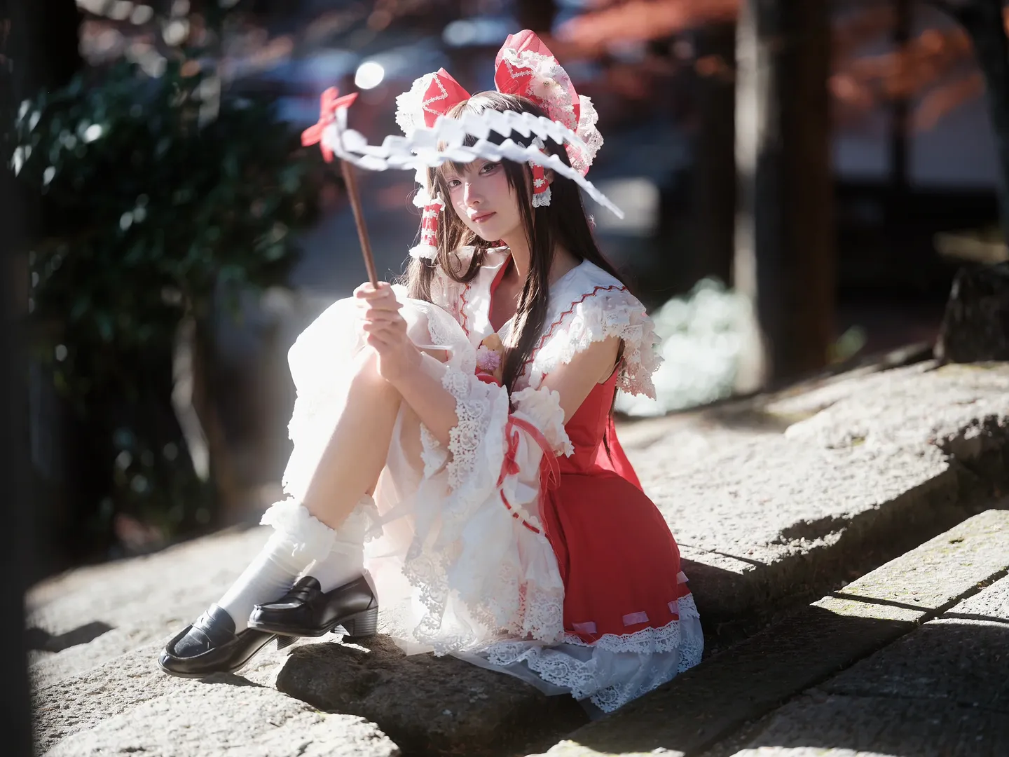 博丽灵梦cos, 东方project, 神社摄影, 二次元写真, 巫女cosplay - 第2张
