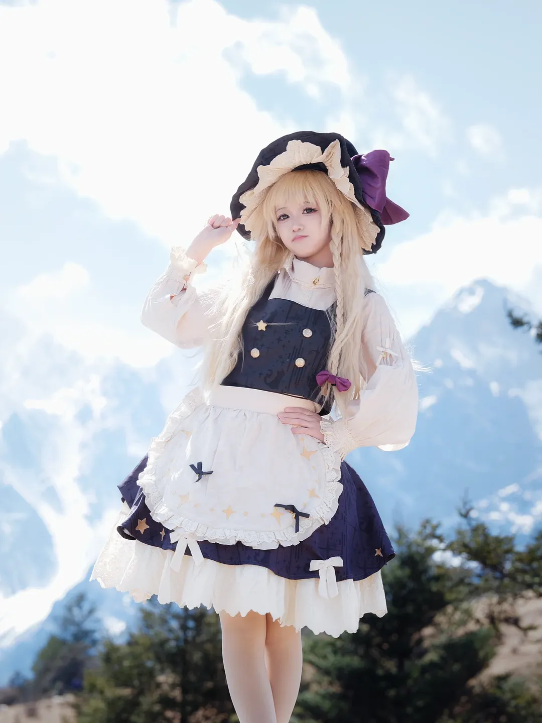 Roleplay, Touhou Project, Marisa cosplay, Cosplay photography, Snow mountain location shooting