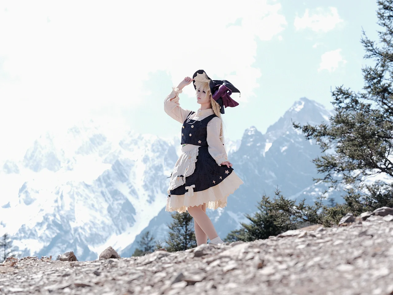角色扮演, 东方project, 魔理沙cos, cosplay摄影, 雪山外景 - 第10张