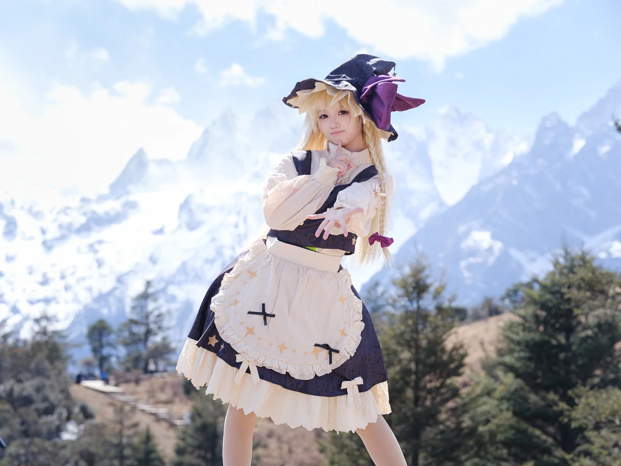 角色扮演, 东方project, 魔理沙cos, cosplay摄影, 雪山外景 - 第12张