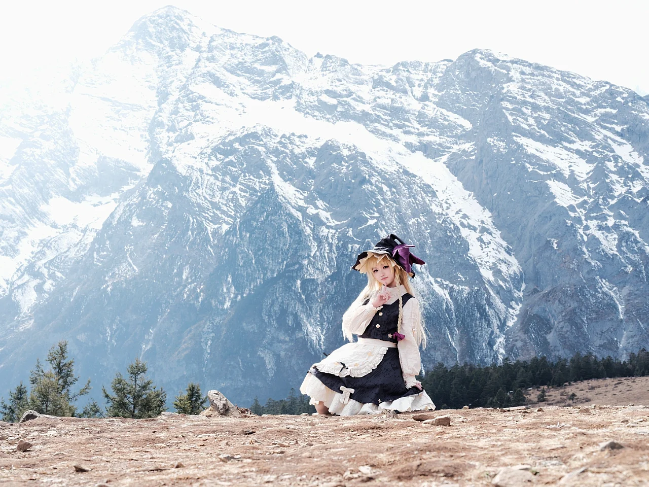 角色扮演, 东方project, 魔理沙cos, cosplay摄影, 雪山外景 - 第3张
