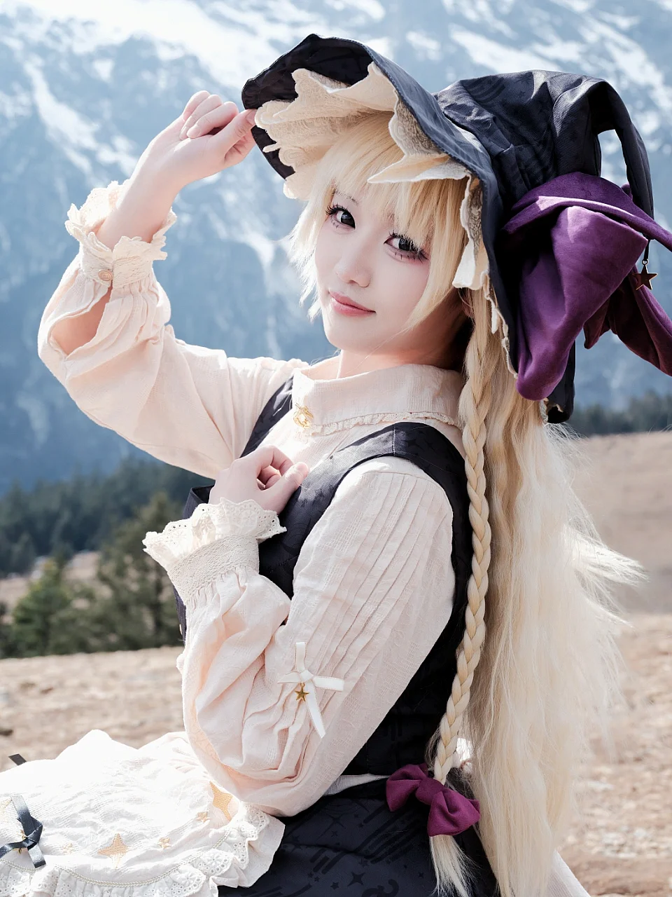 角色扮演, 东方project, 魔理沙cos, cosplay摄影, 雪山外景 - 第7张