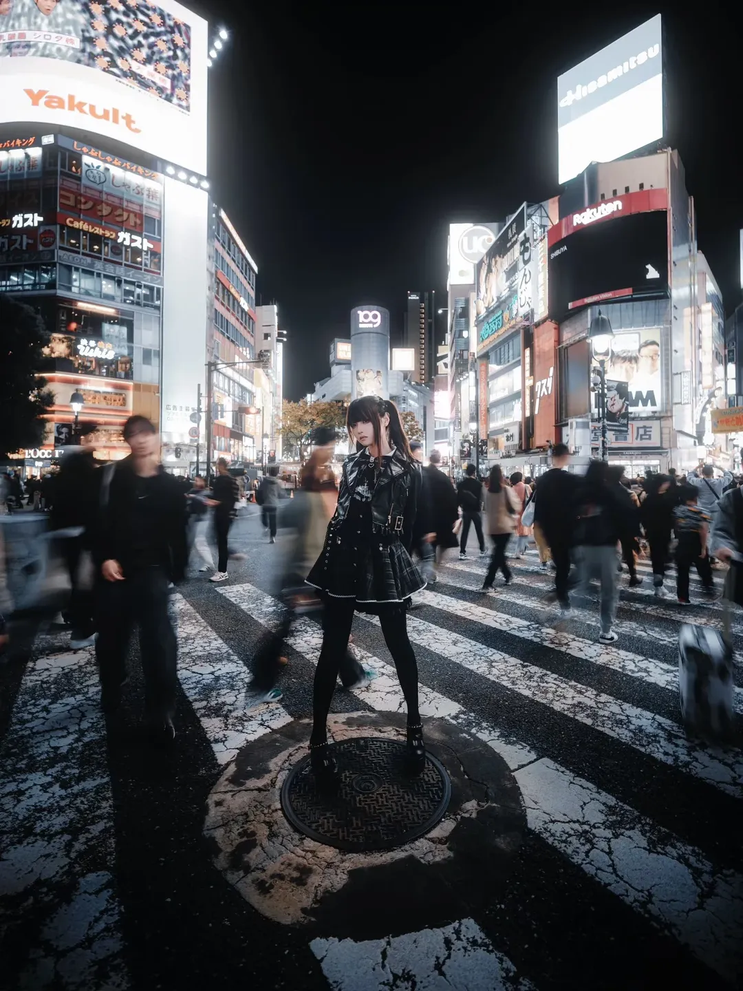 コスプレ撮影, 事前企画, 渋谷の街頭, ダークコーデ, 撮影講座