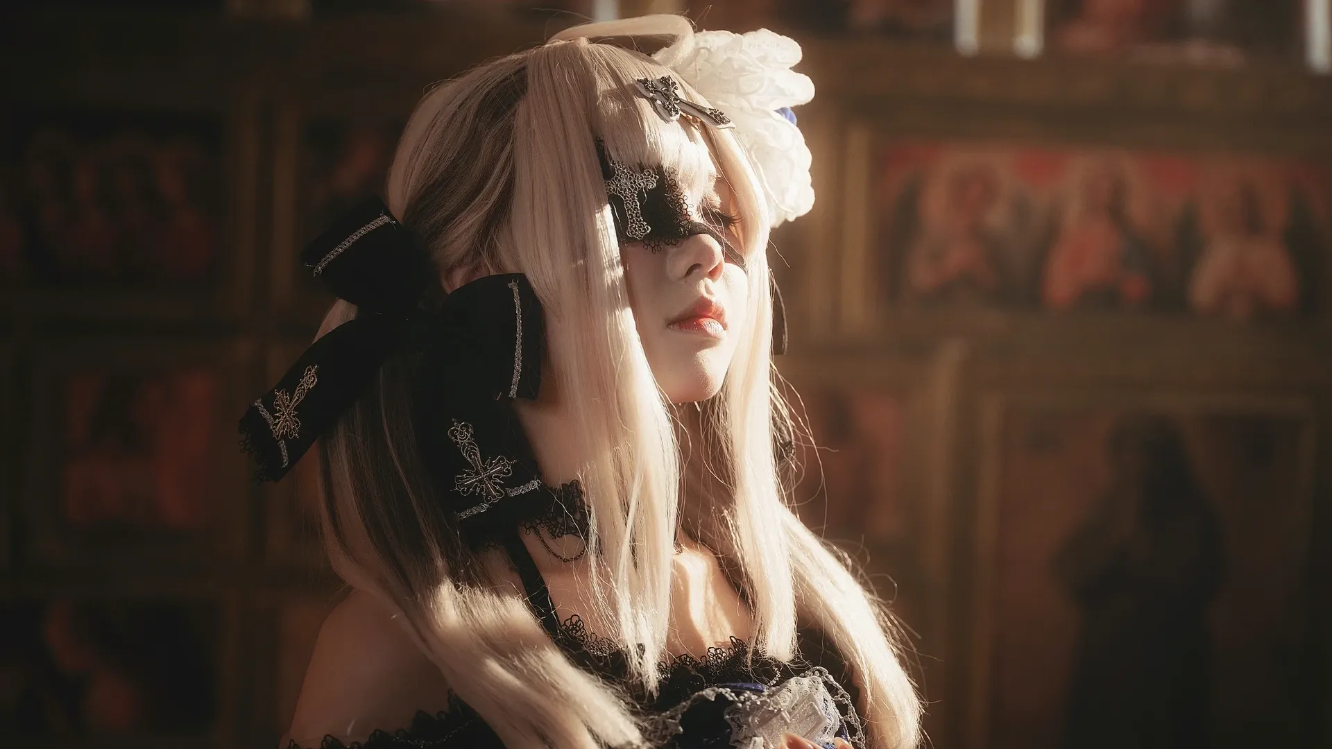 雰囲気のある写真, ゴシック風コスプレ, 健屋花那コスプレ, にじさんじ, ダーク系ポートレート - 10枚目