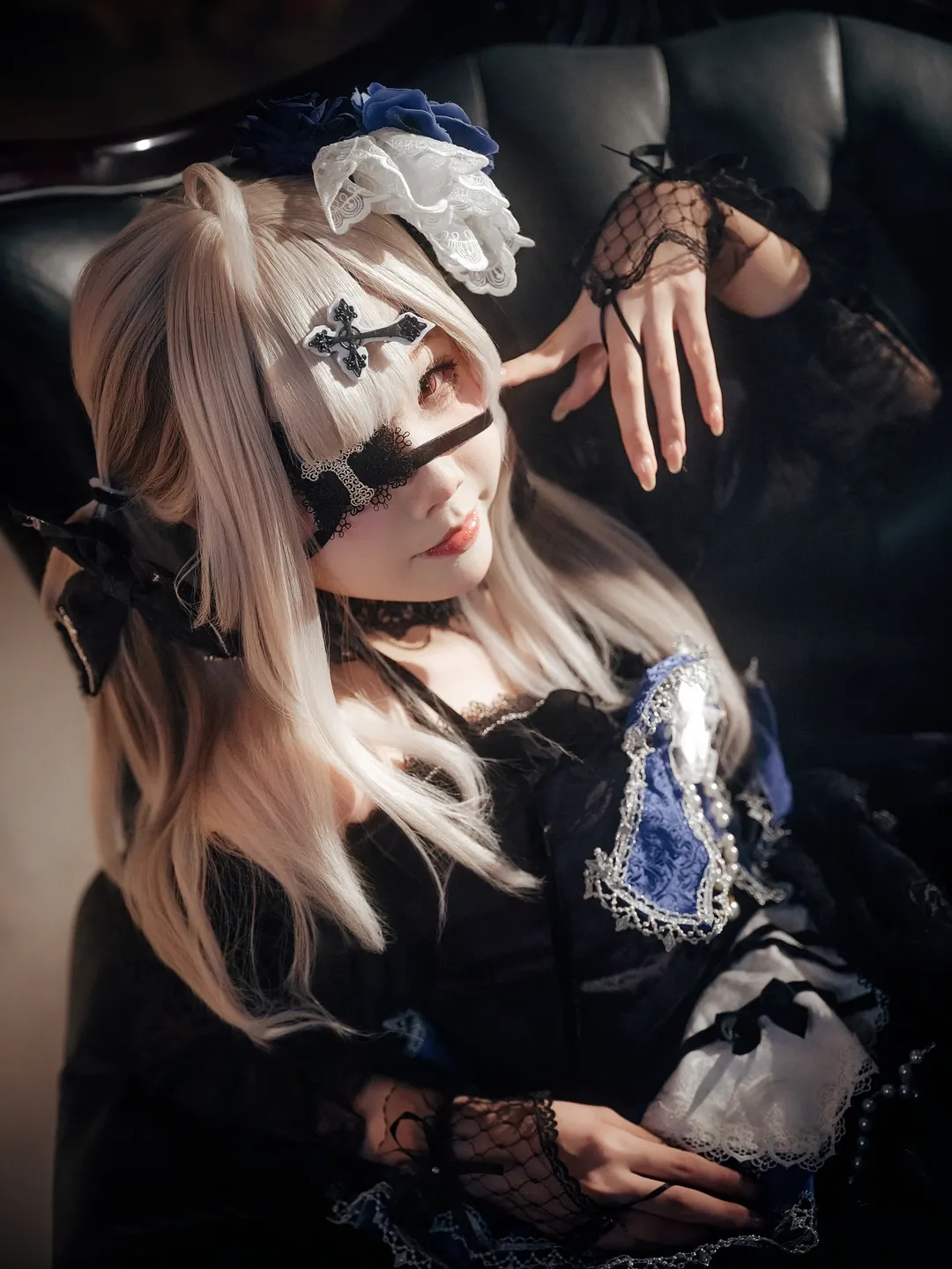 雰囲気のある写真, ゴシック風コスプレ, 健屋花那コスプレ, にじさんじ, ダーク系ポートレート - 3枚目