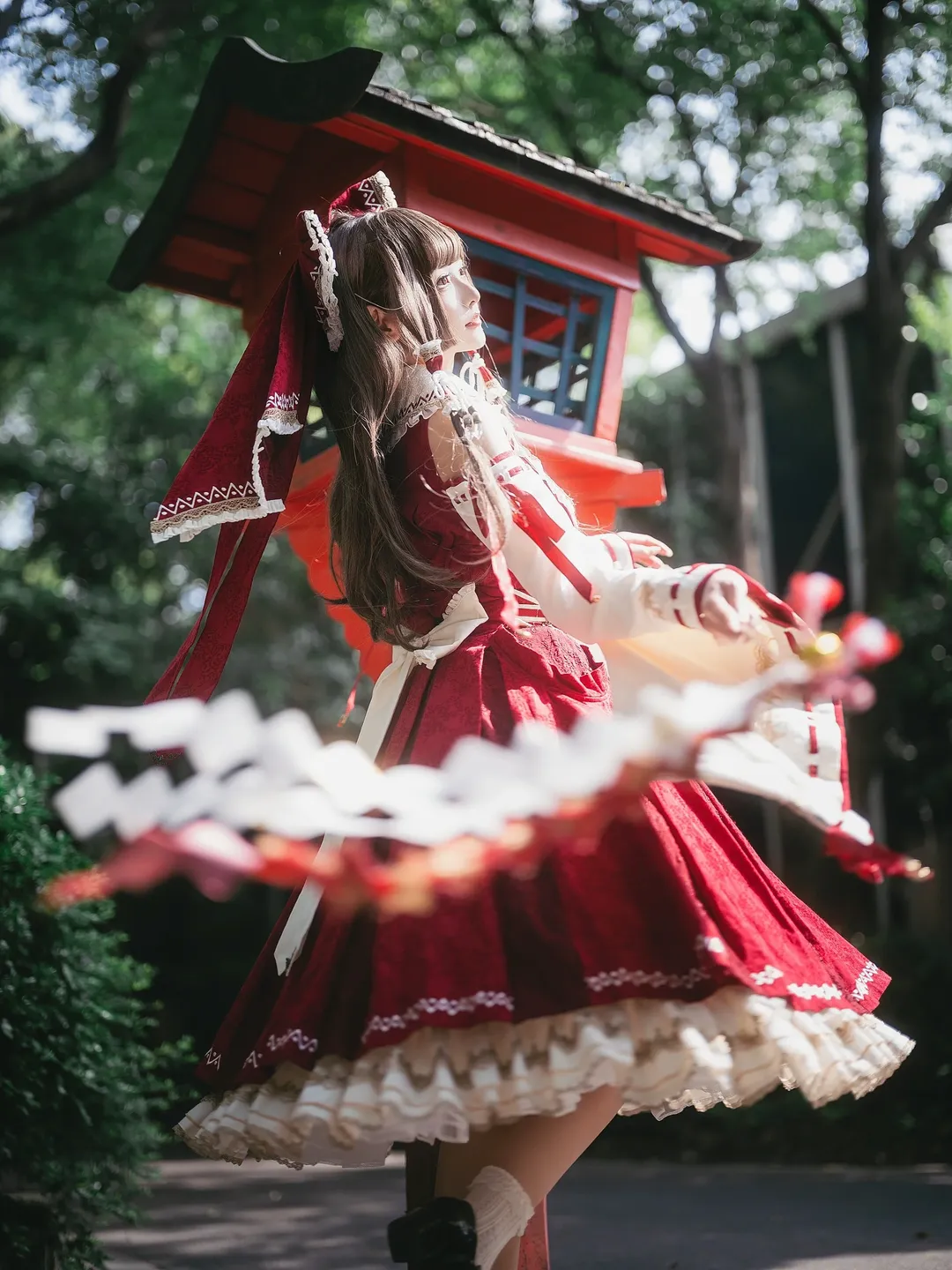 博丽灵梦cos, 东方Project, 和风cosplay, 东方cos, 星箱设计 - 第1张