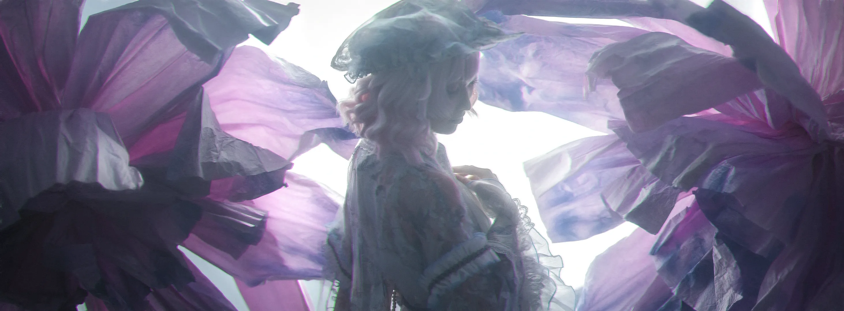 东方project, 西行寺幽幽子cos, cosplay摄影, 二次元仿妆, 和风幻想 - 第3张