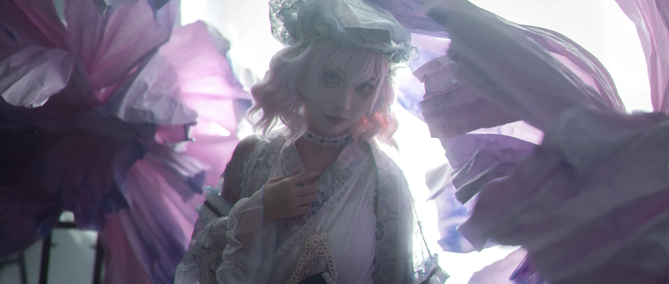 东方project, 西行寺幽幽子cos, cosplay摄影, 二次元仿妆, 和风幻想 - 第4张
