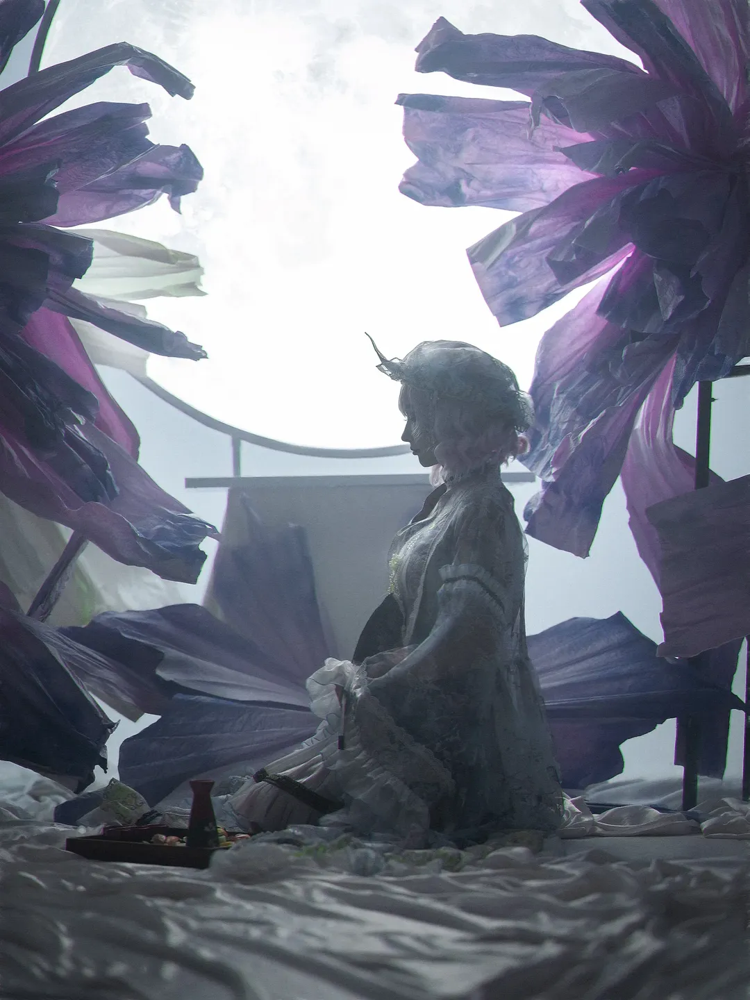东方project, 西行寺幽幽子cos, cosplay摄影, 二次元仿妆, 和风幻想 - 第6张