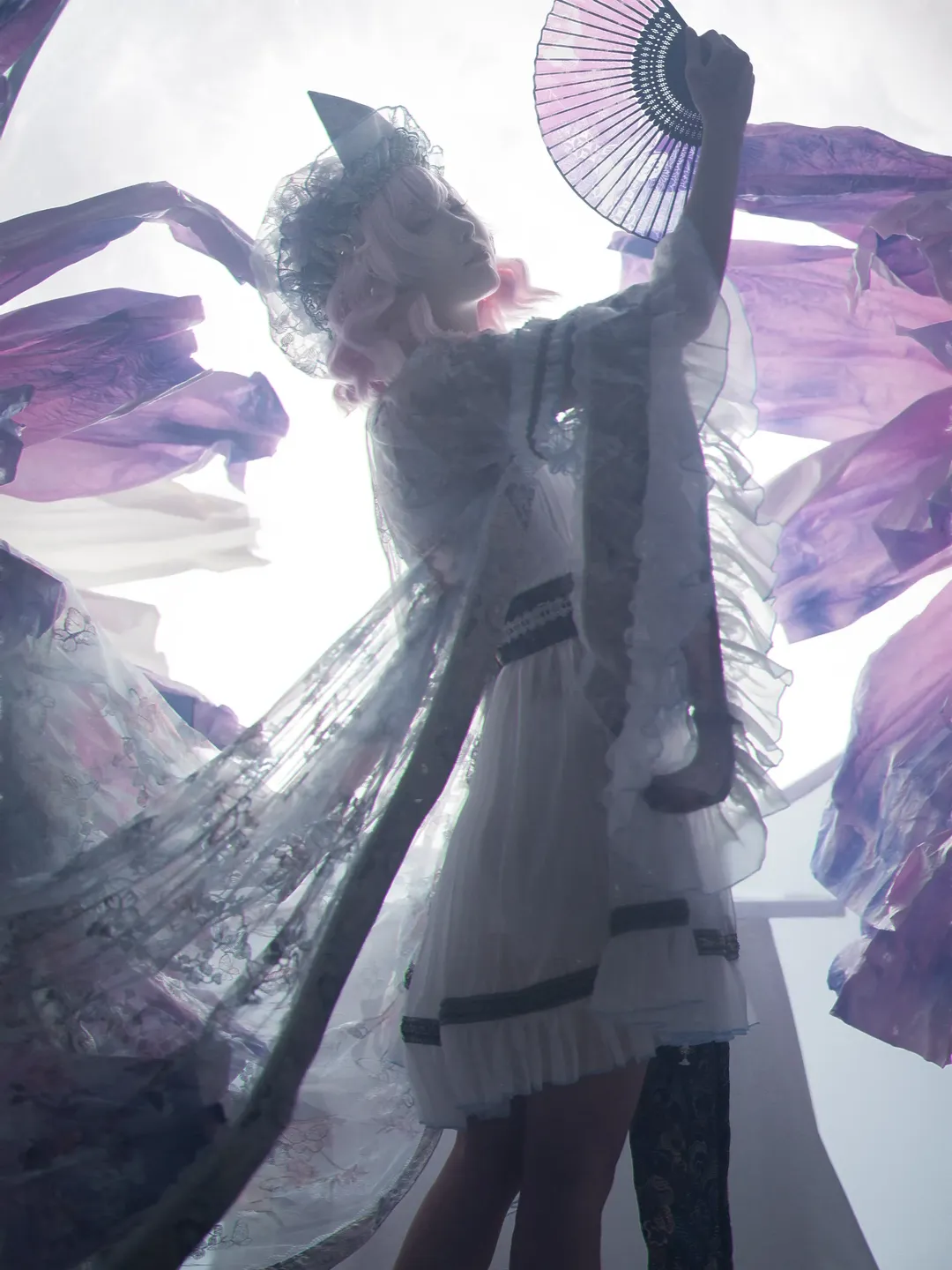 东方project, 西行寺幽幽子cos, cosplay摄影, 二次元仿妆, 和风幻想 - 第7张