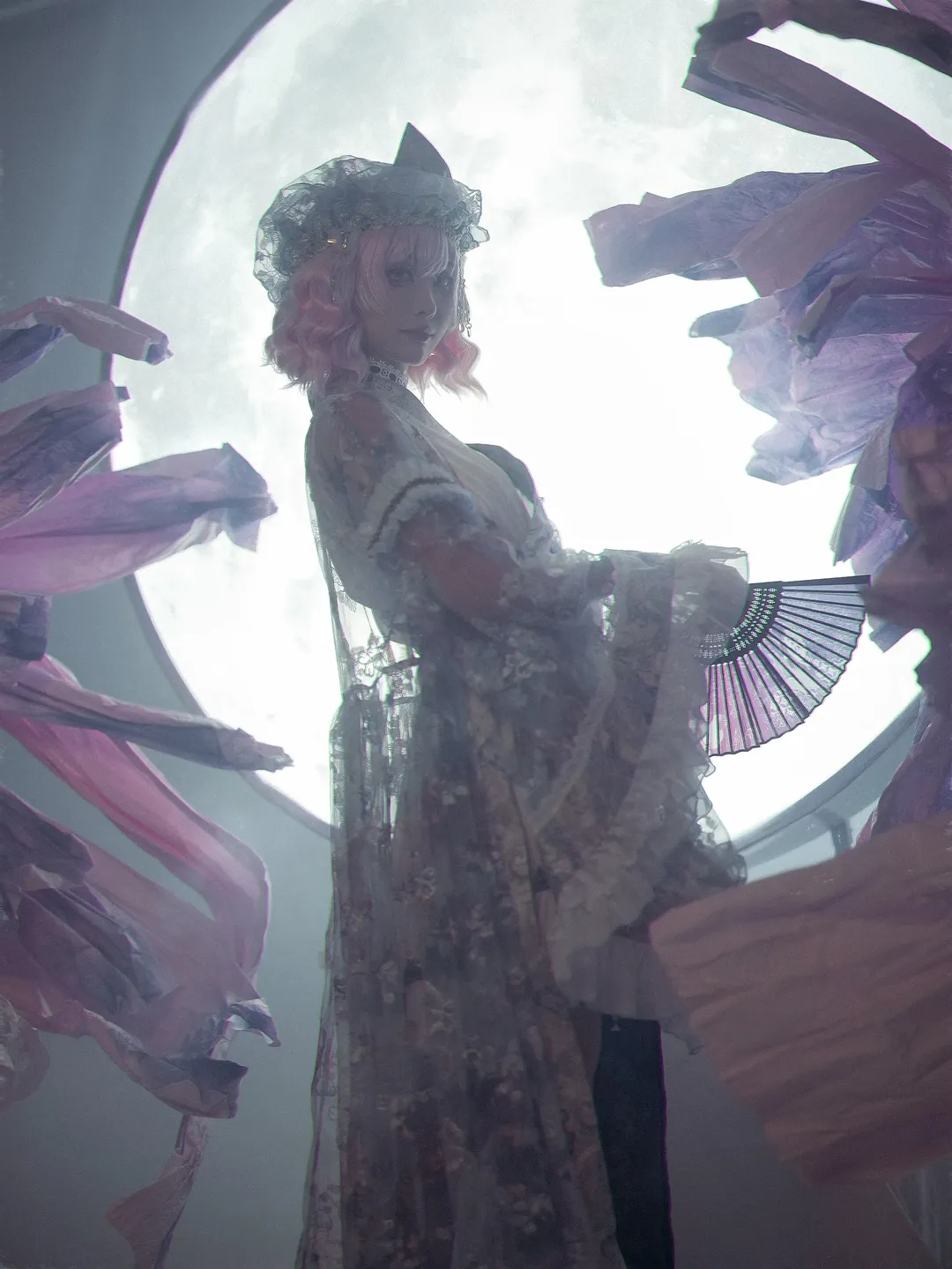东方project, 西行寺幽幽子cos, cosplay摄影, 二次元仿妆, 和风幻想 - 第8张