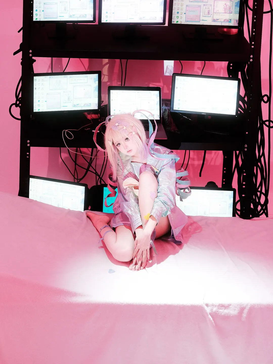 二次元摄影, 超天酱cos, Cosplay正片, 主播女孩重度依赖, 赛博朋克少女