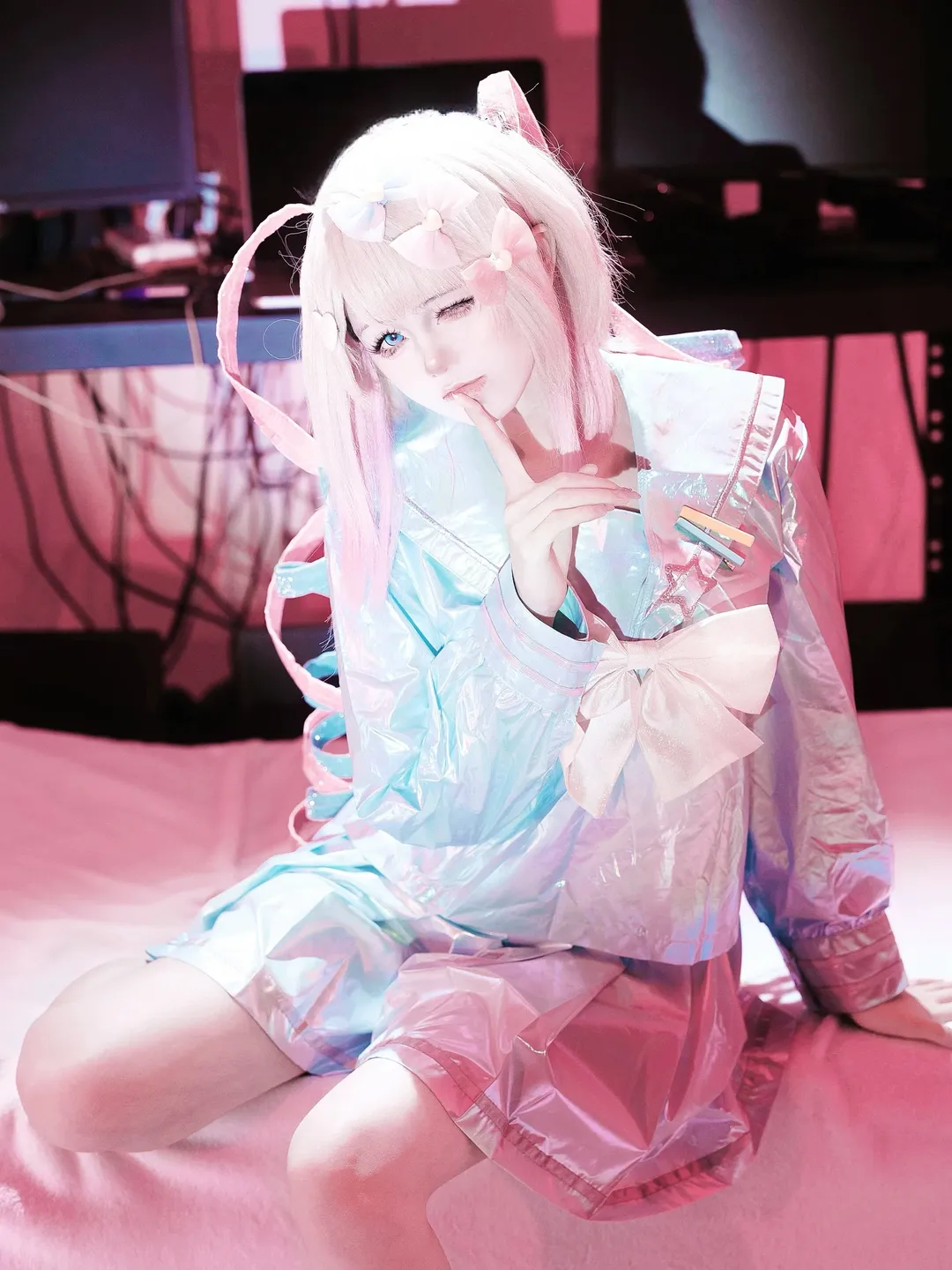 二次元摄影, 超天酱cos, Cosplay正片, 主播女孩重度依赖, 赛博朋克少女 - 第3张