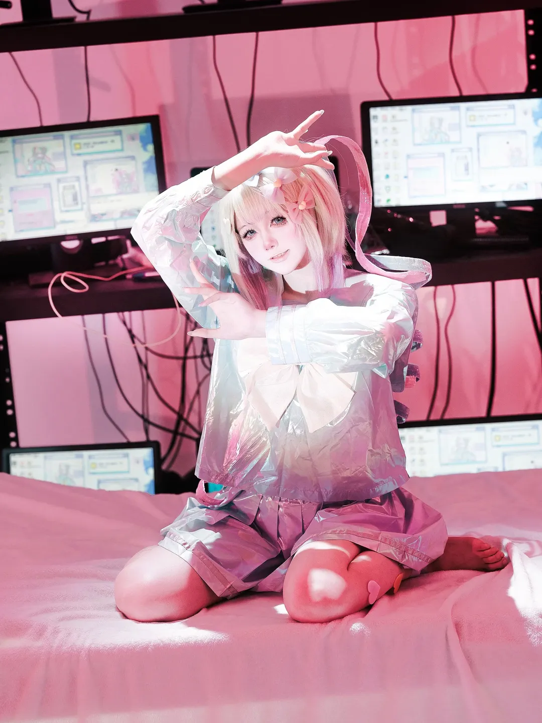 二次元摄影, 超天酱cos, Cosplay正片, 主播女孩重度依赖, 赛博朋克少女 - 第4张