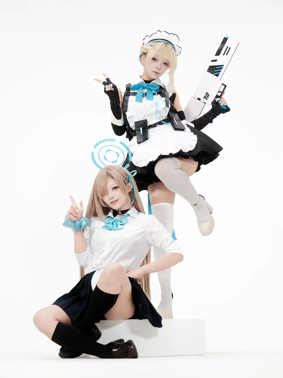 蔚蓝档案, 二次元cosplay, 飞鸟马时cos, 白棚摄影, 战术女仆 - 第1张