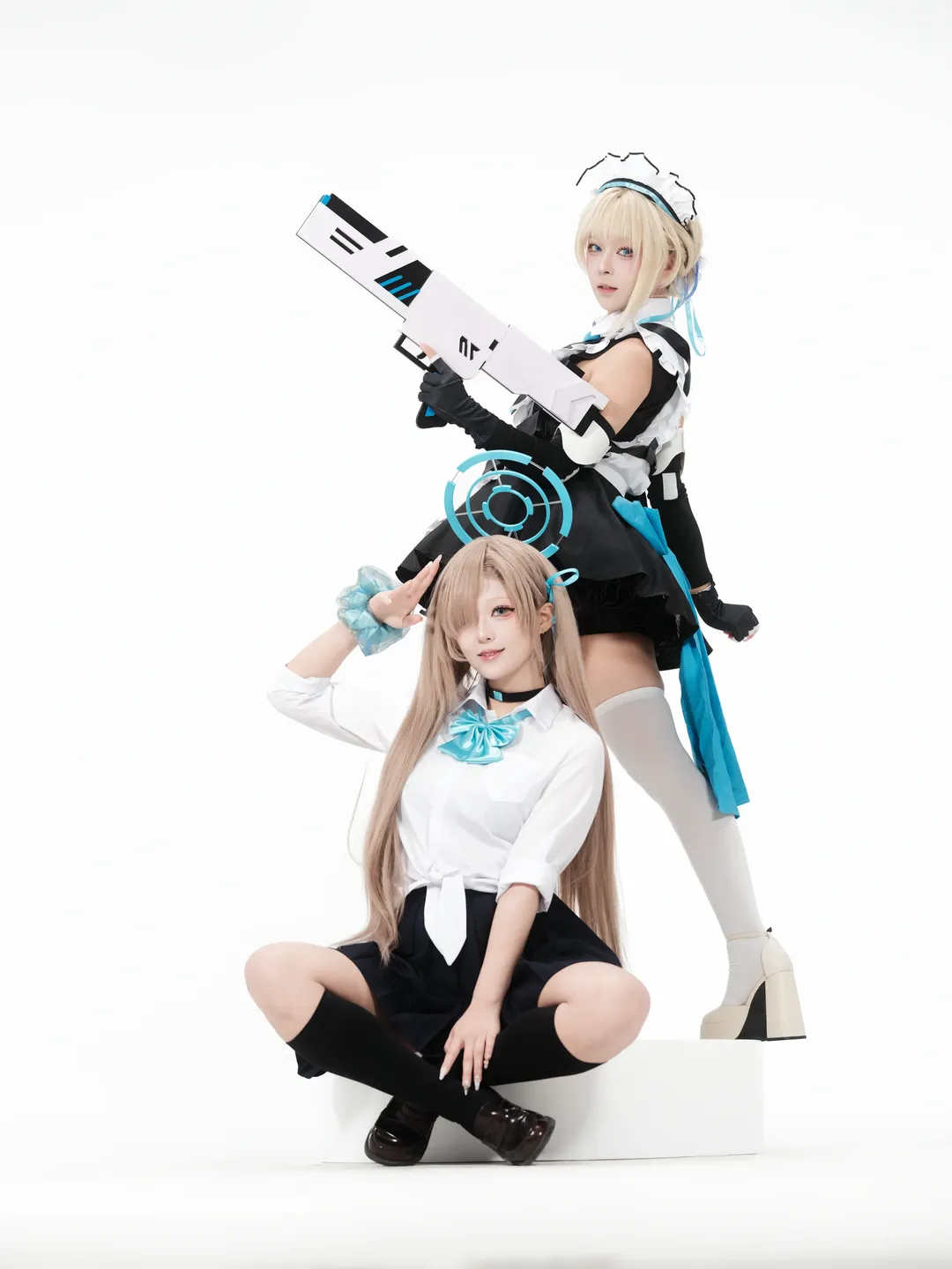 蔚蓝档案, 二次元cosplay, 飞鸟马时cos, 白棚摄影, 战术女仆 - 第2张