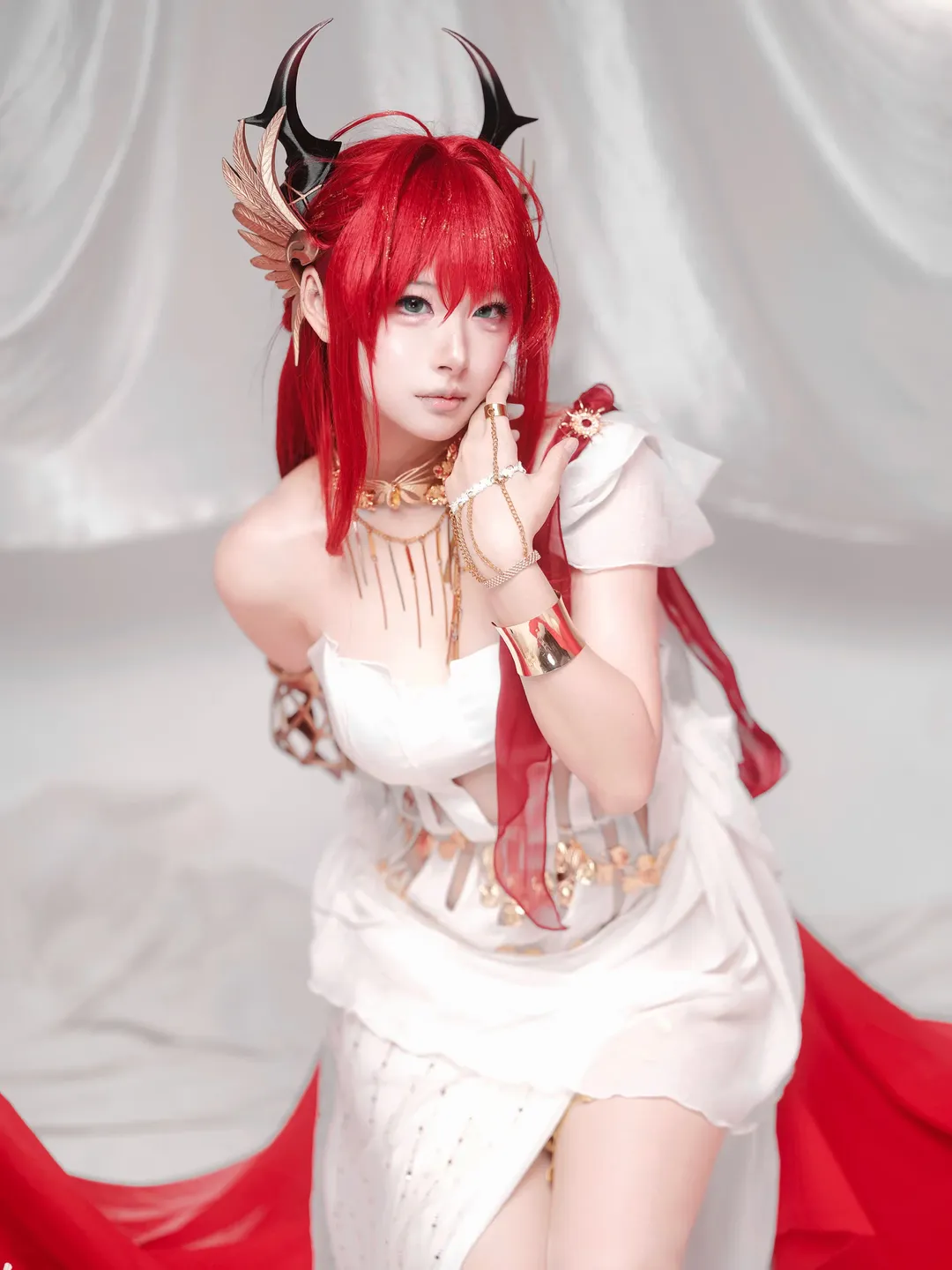 明日方舟, 二次元cos, cosplay摄影, 红发造型, 音律42cos - 第2张