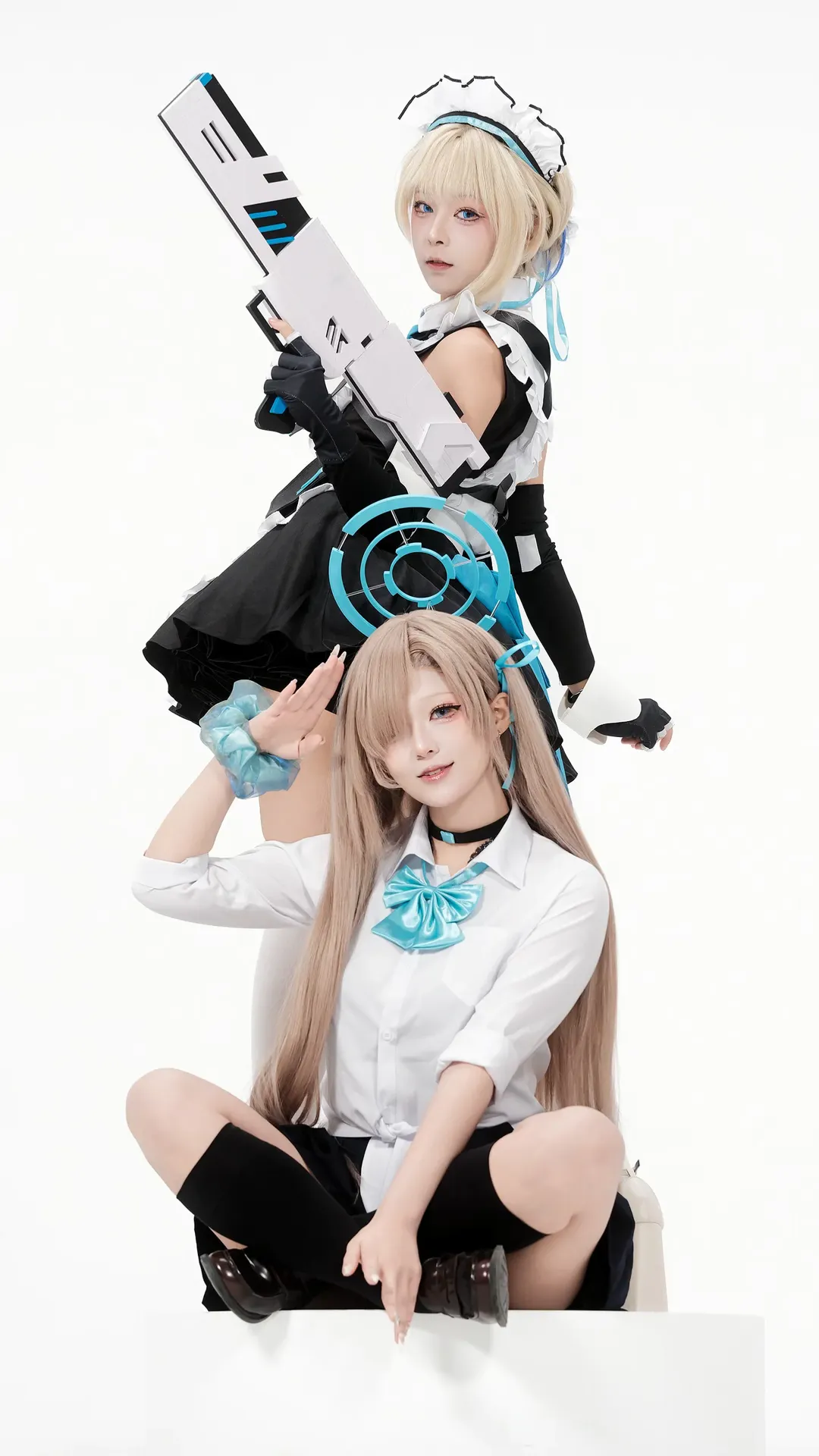 Character accuracy, Anime photography, Futuristic maid, 2D Cosplay, Duo interaction - Image 2