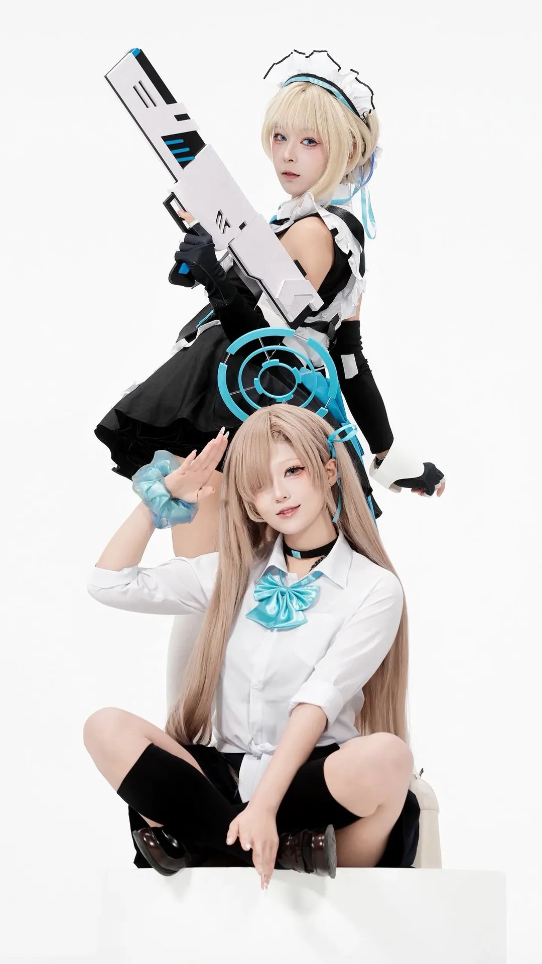 Character accuracy, Anime photography, Futuristic maid, 2D Cosplay, Duo interaction - Image 8