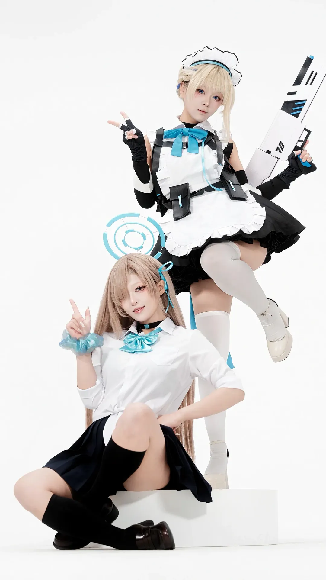 Character accuracy, Anime photography, Futuristic maid, 2D Cosplay, Duo interaction - Image 9