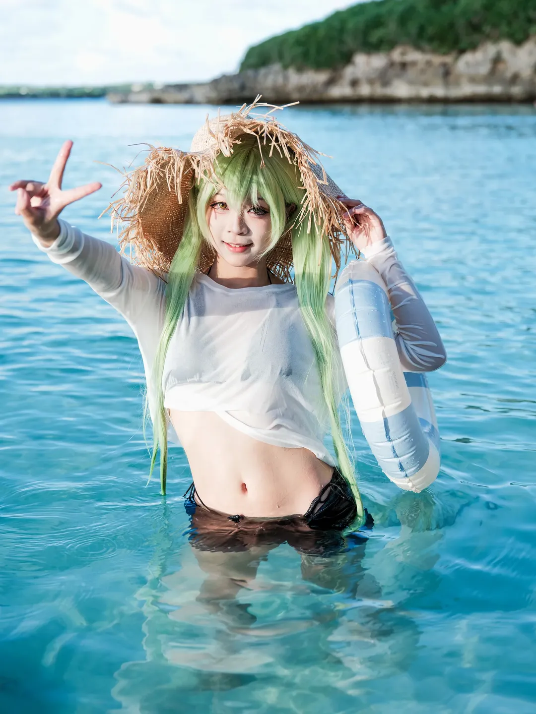 二次元, cosplay, 海边摄影, 夏日氛围, 水着 - 第1张