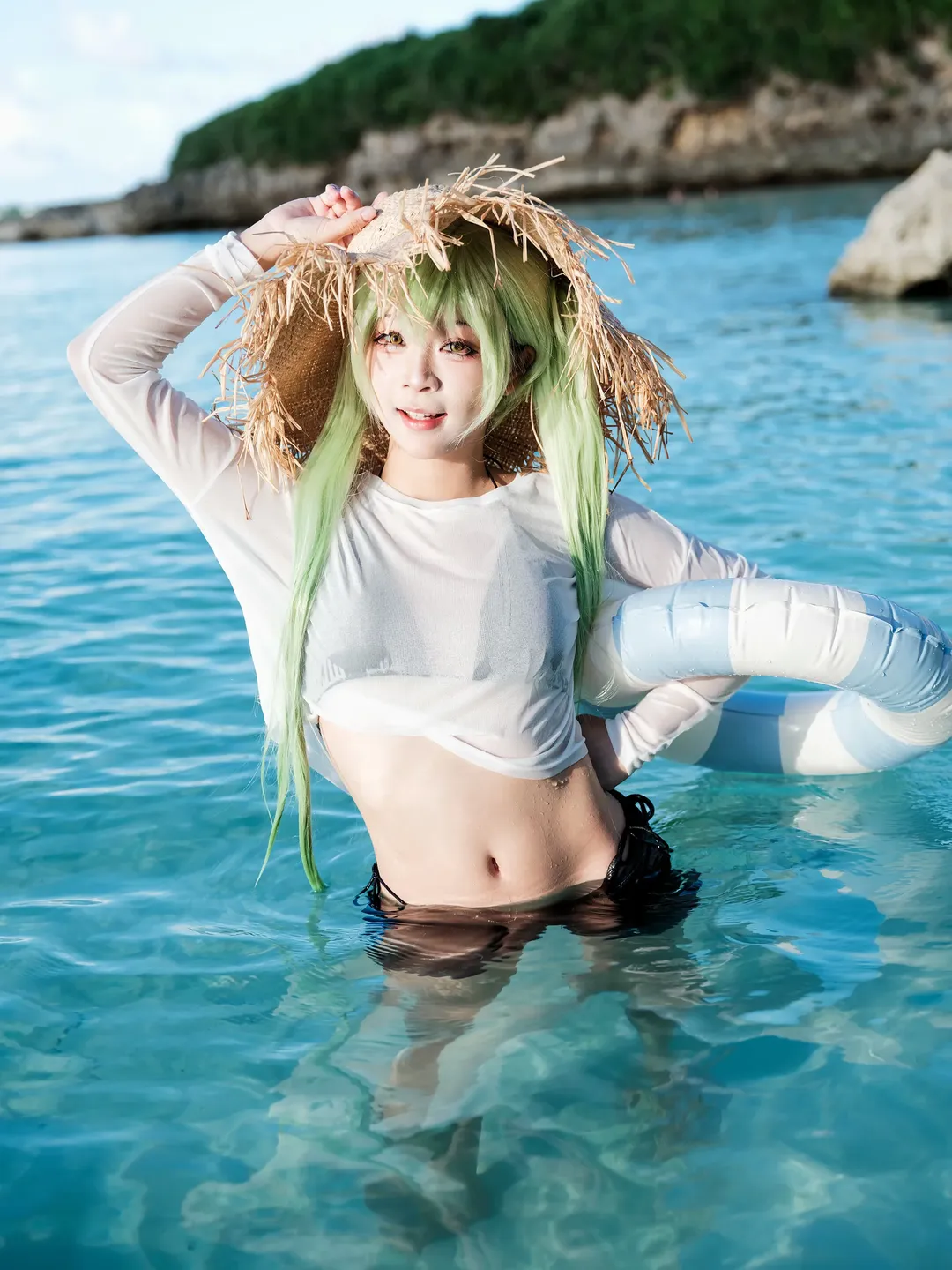 二次元, cosplay, 海边摄影, 夏日氛围, 水着 - 第3张