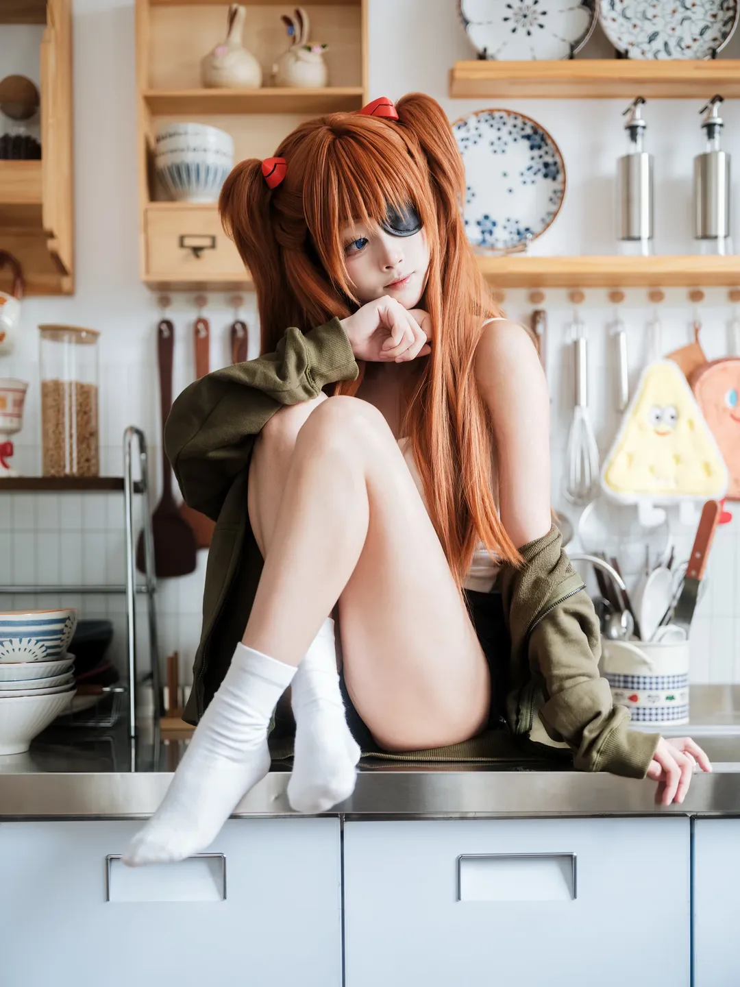EVA, 明日香cos, 新世纪福音战士, 二次元日常, 厨房写真