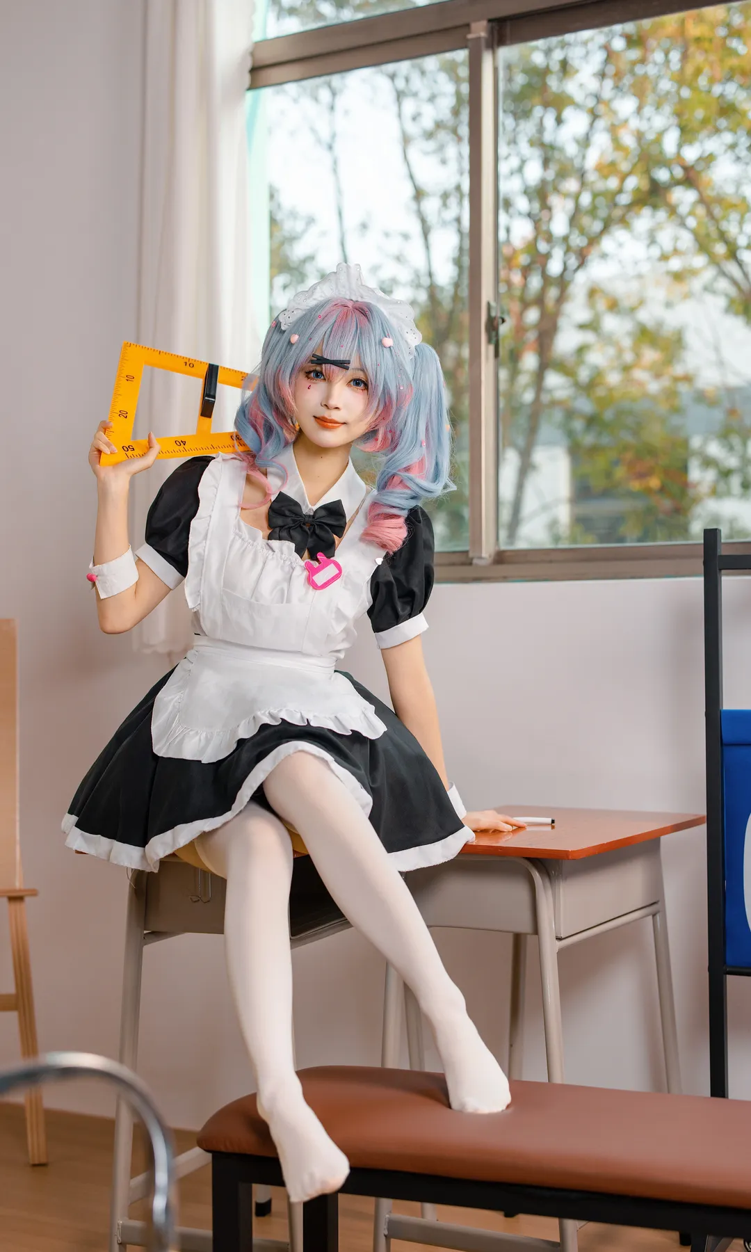 女仆装, 初音未来, 初音cos, 日系少女, 教室摄影 - 第4张