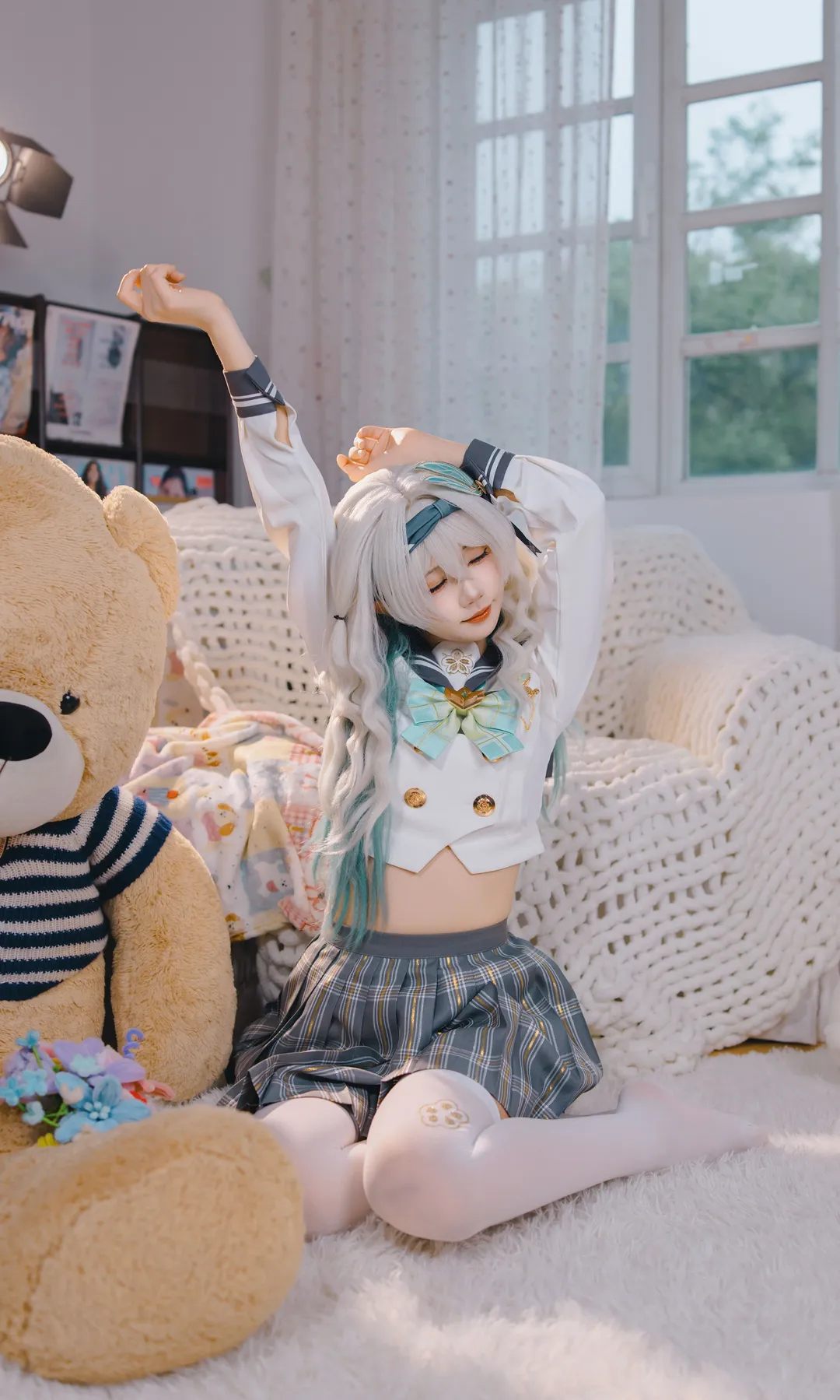 Honkai Impact 3rd, cosplay, Firefly cosplay, Japanese fresh style, JK uniform