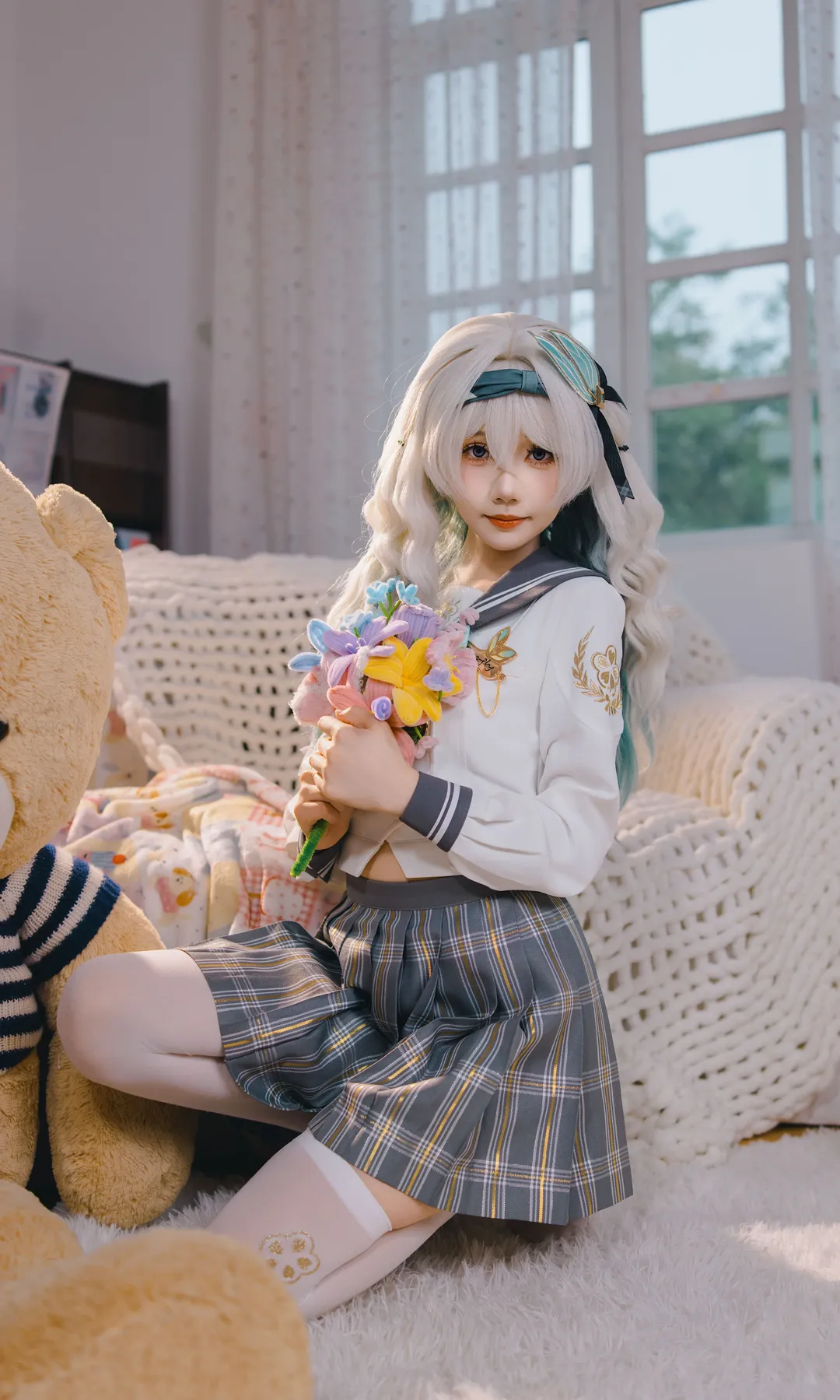 二次元摄影, 崩坏星穹铁道, 流萤cos, 日系小清新, jk制服 - 第12张