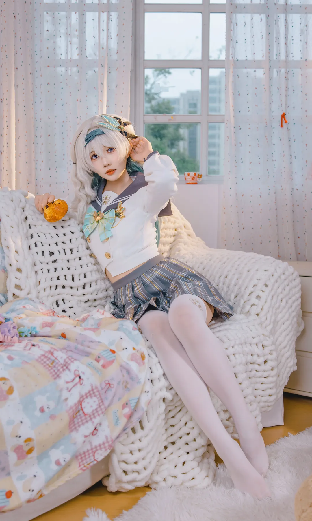 二次元摄影, 崩坏星穹铁道, 流萤cos, 日系小清新, jk制服 - 第6张