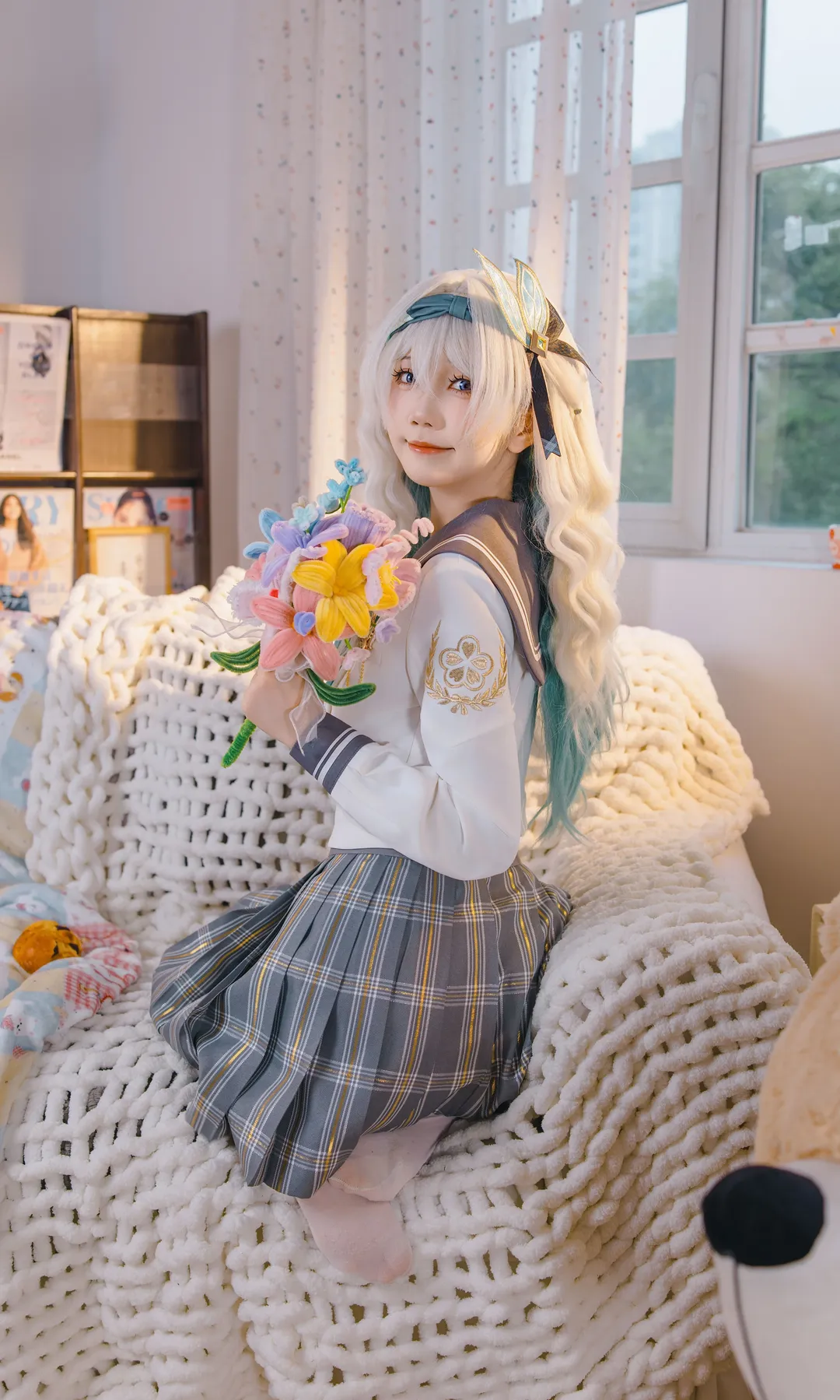 二次元摄影, 崩坏星穹铁道, 流萤cos, 日系小清新, jk制服 - 第7张