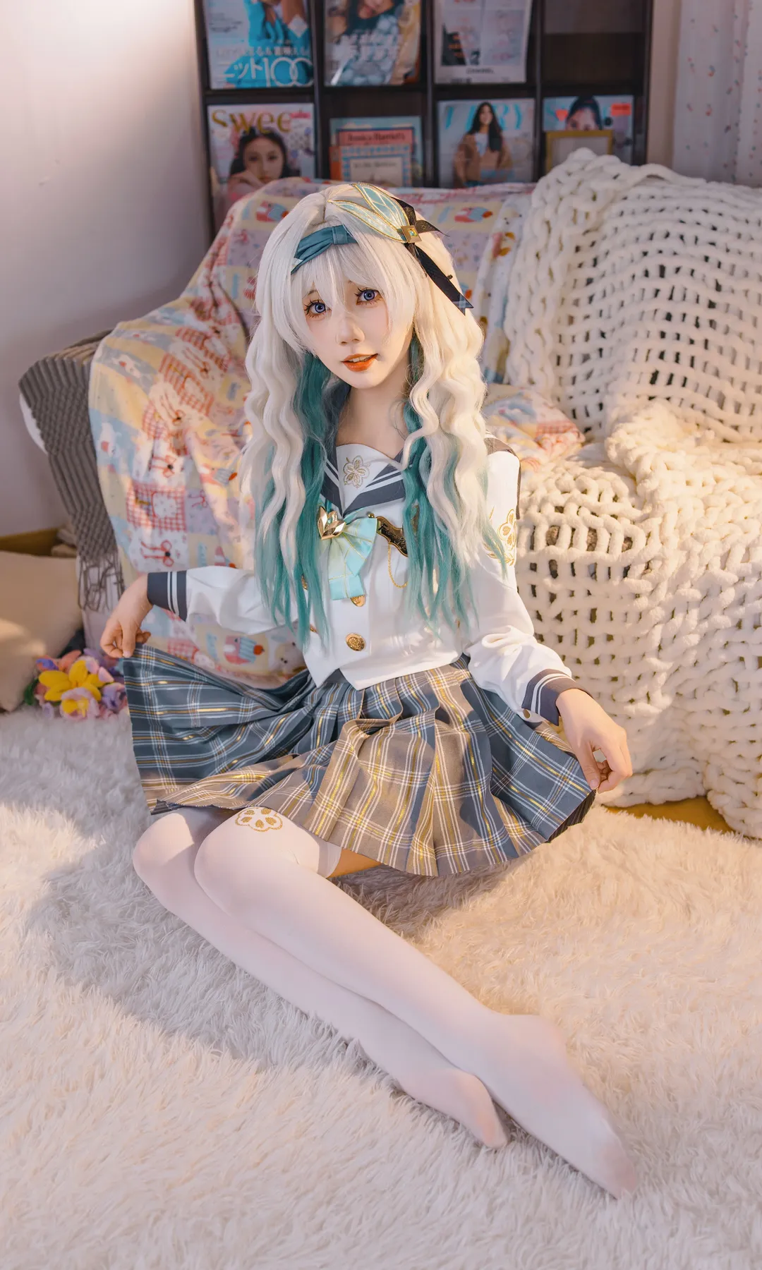 二次元摄影, 崩坏星穹铁道, 流萤cos, 日系小清新, jk制服 - 第9张