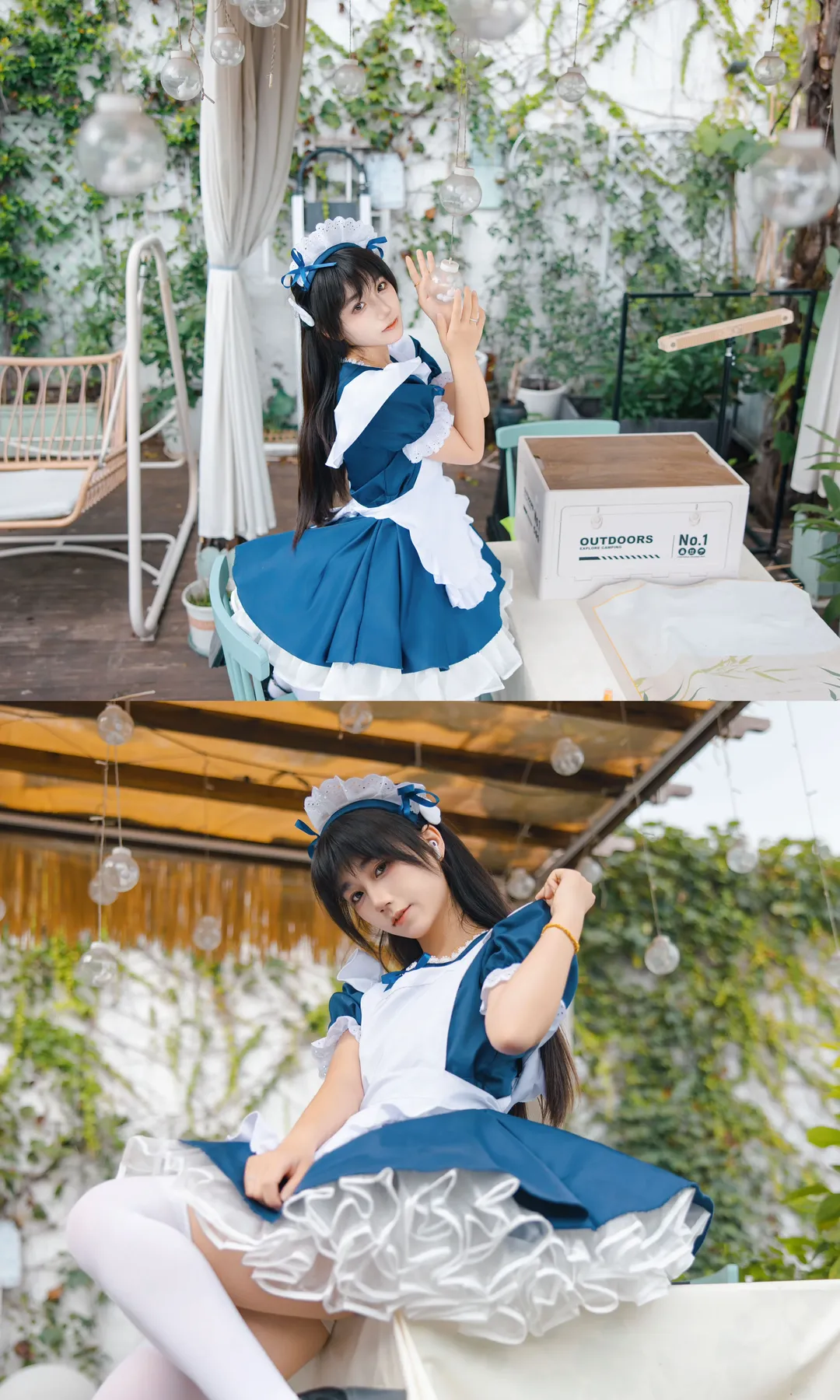 cosplay, 二次元摄影, 女仆装, 日系小清新, 蓝白穿搭 - 第2张