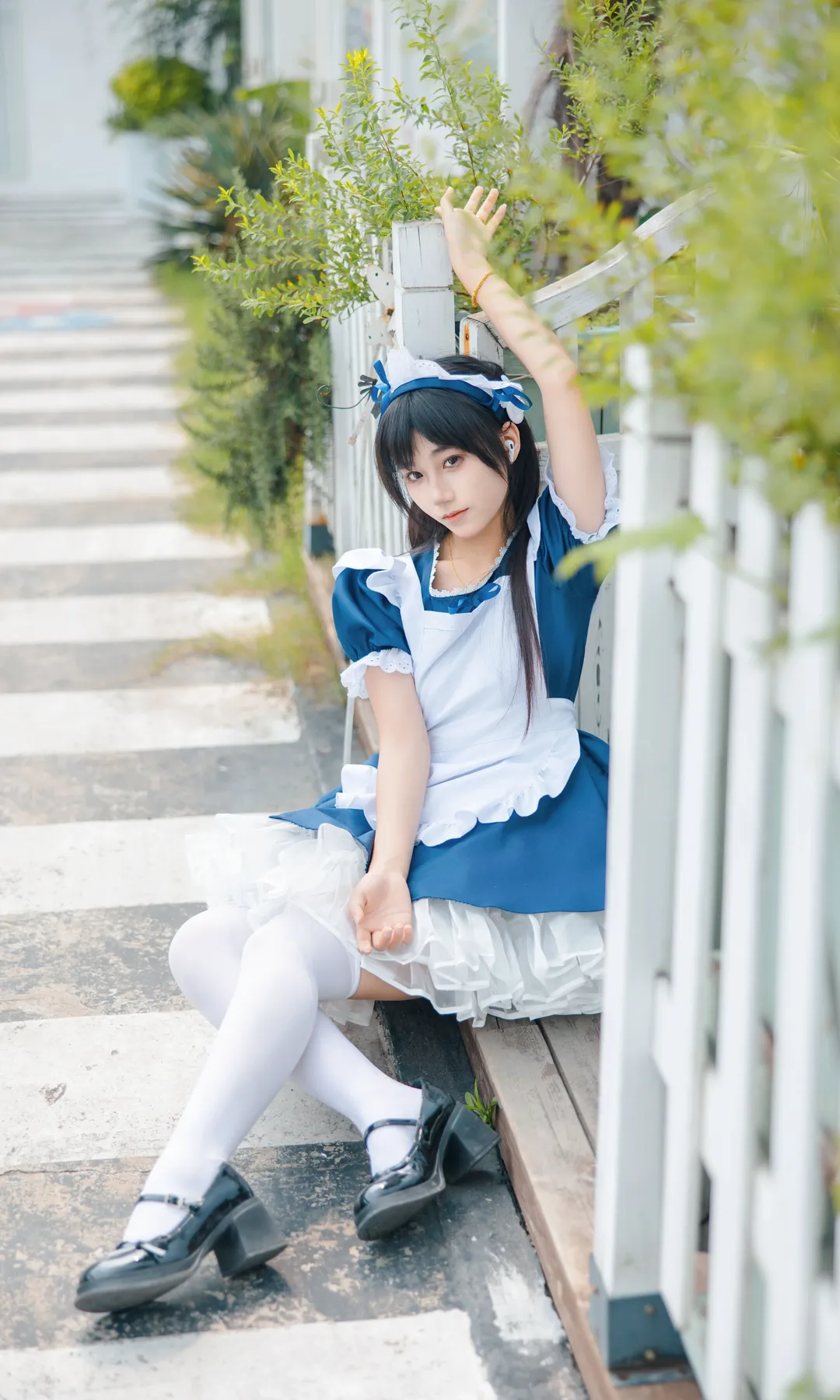 cosplay, 二次元摄影, 女仆装, 日系小清新, 蓝白穿搭 - 第5张