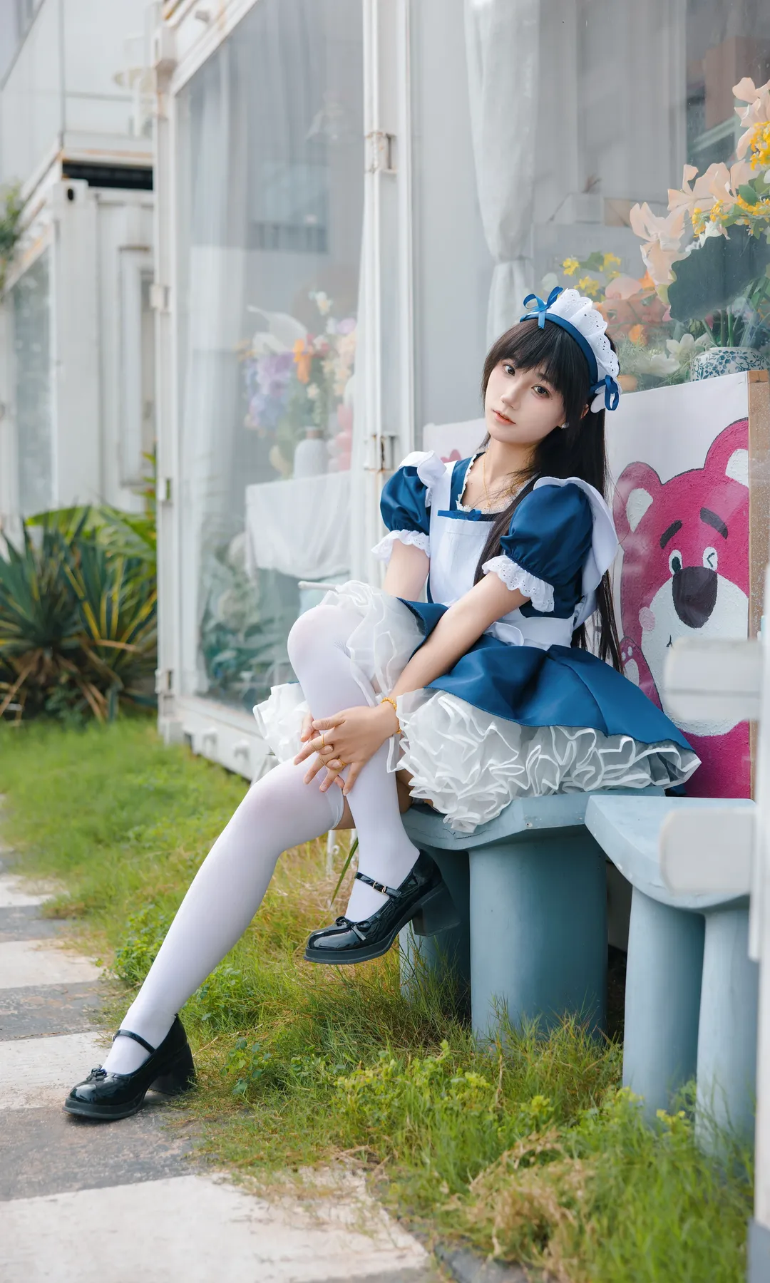 cosplay, 二次元摄影, 女仆装, 日系小清新, 蓝白穿搭 - 第7张