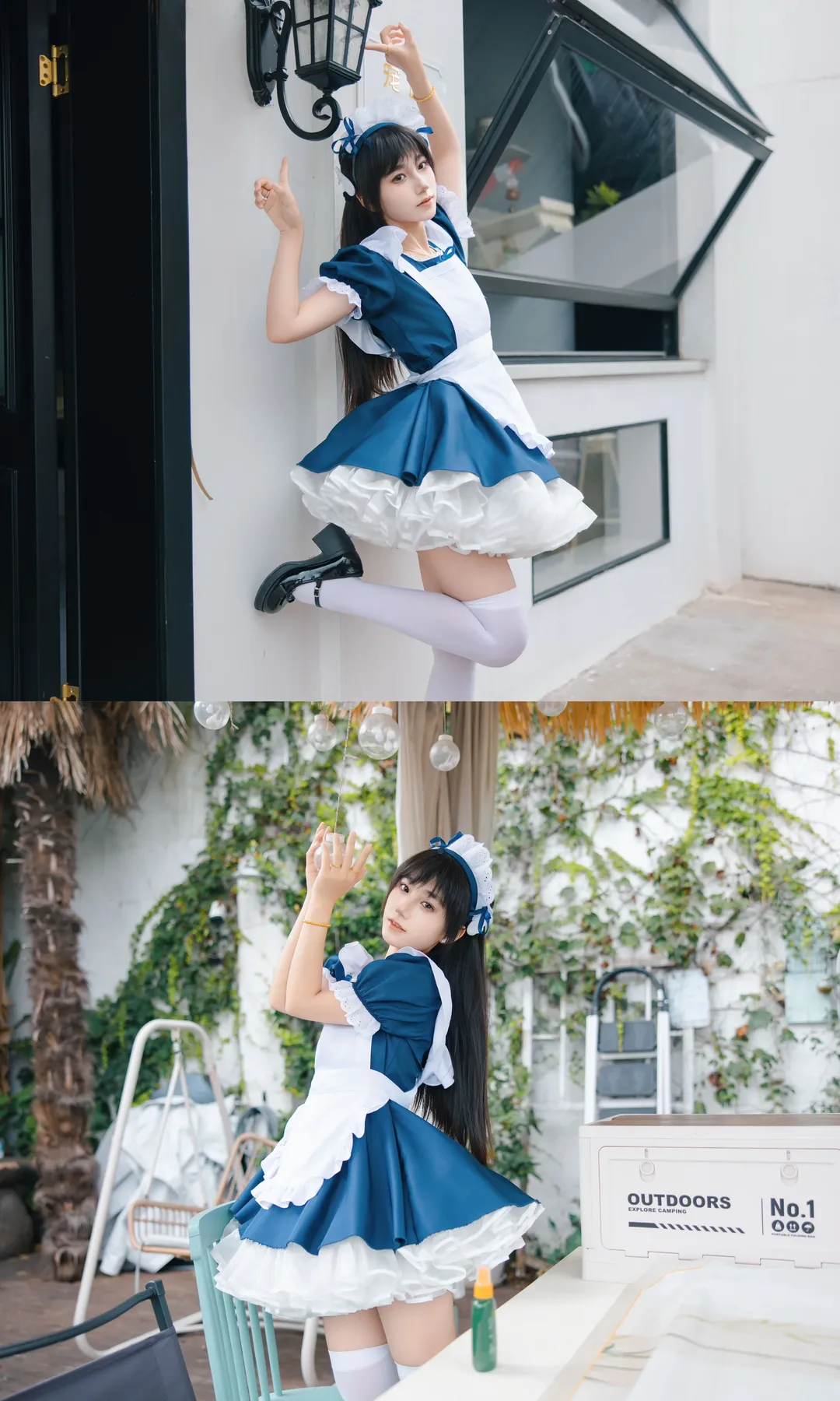 cosplay, 二次元摄影, 女仆装, 日系小清新, 蓝白穿搭 - 第8张