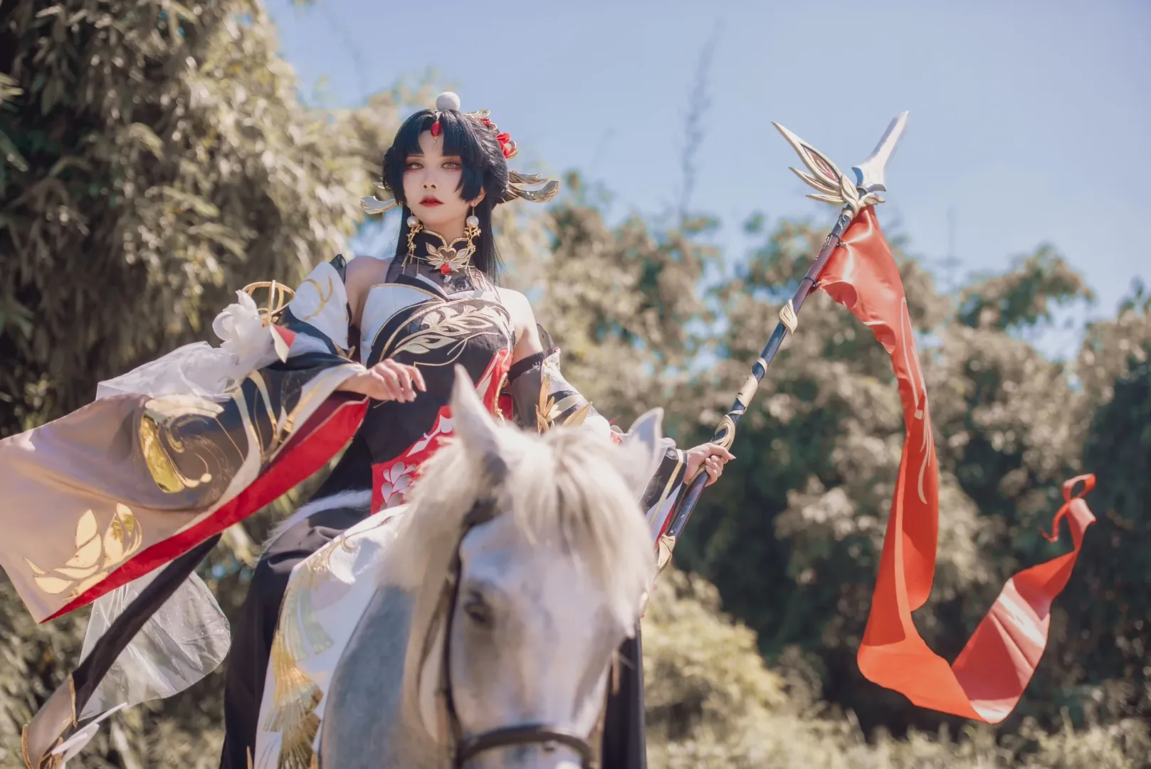 古风cosplay, 国风摄影, 宣照cos, 花亦山心之月, 汉服铠甲