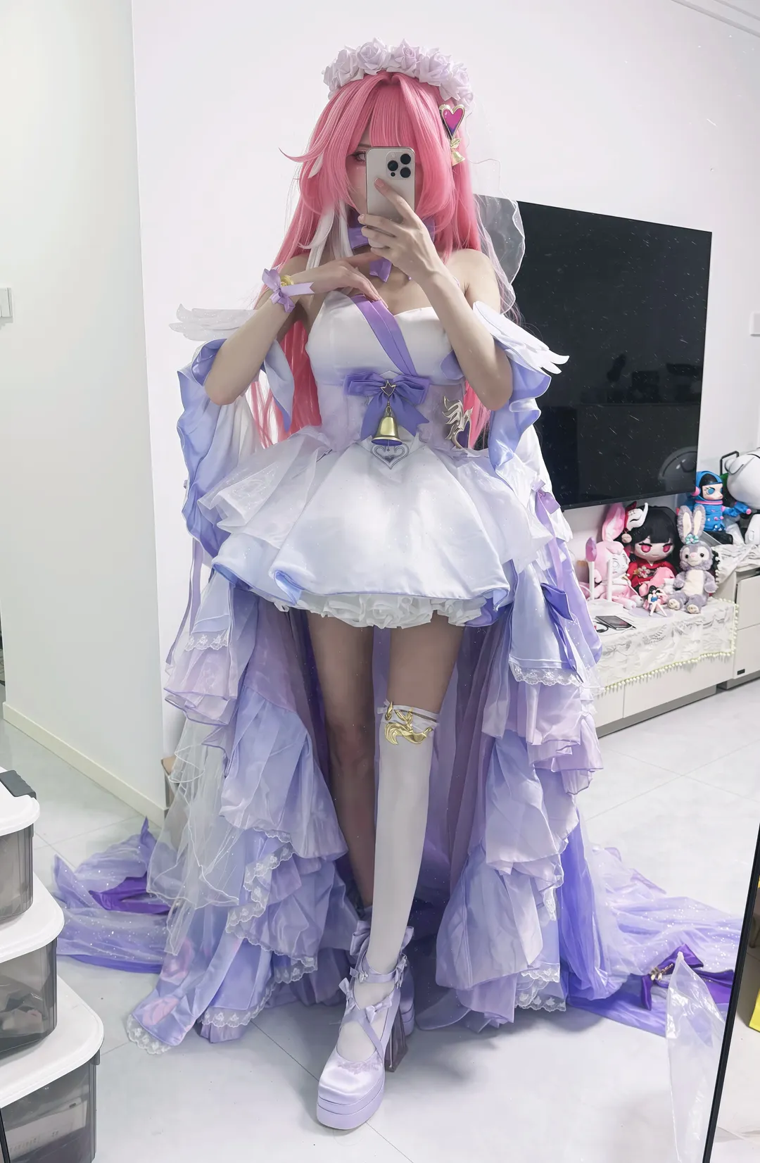 爱莉希雅cos, 花间颂歌, 角色还原, 三分妄想, Cosplay试衣 - 第3张