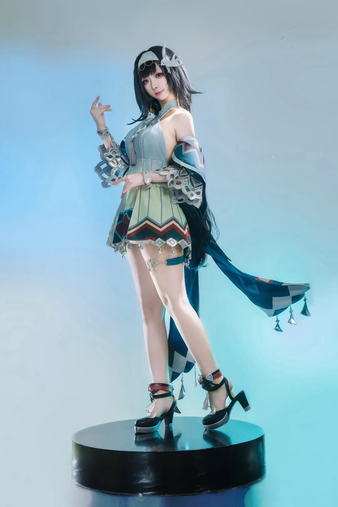 Genshin Impact, cosplay, Lan Yan cosplay, Ethnic style, Silver accessories
