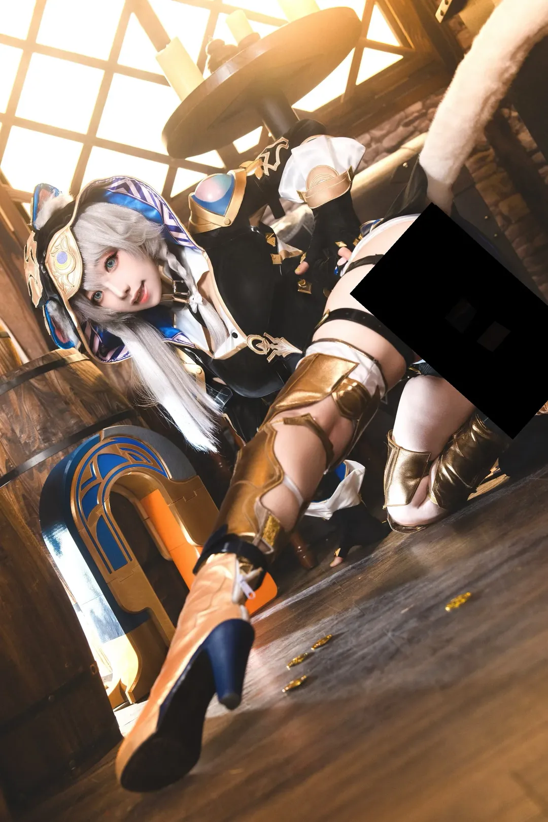 氛围感, cosplay, 室内摄影, 铠甲造型, 质感表现