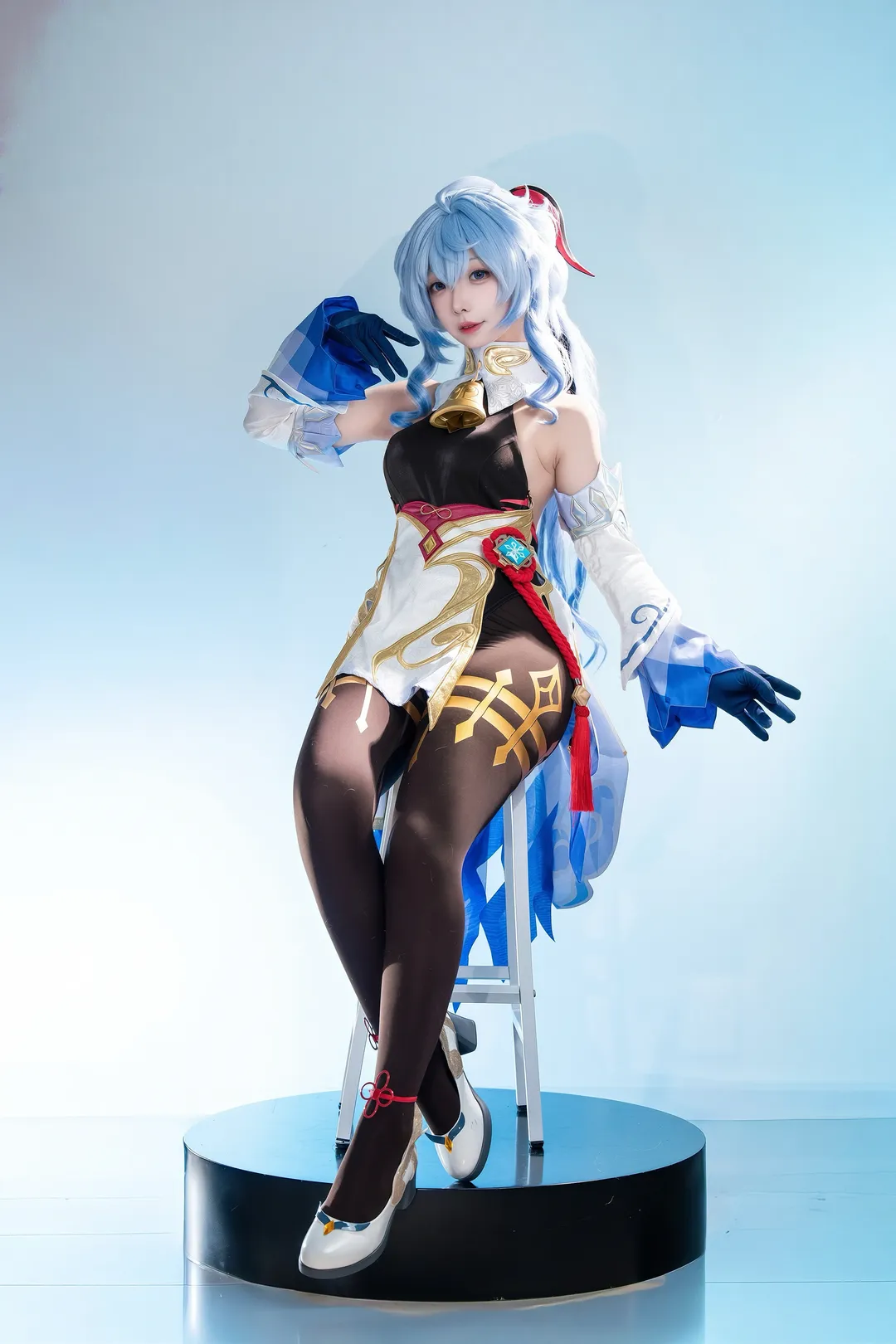 Roleplay, Genshin Impact, Ganyu Cosplay, Photography post-processing, High-quality cosplay