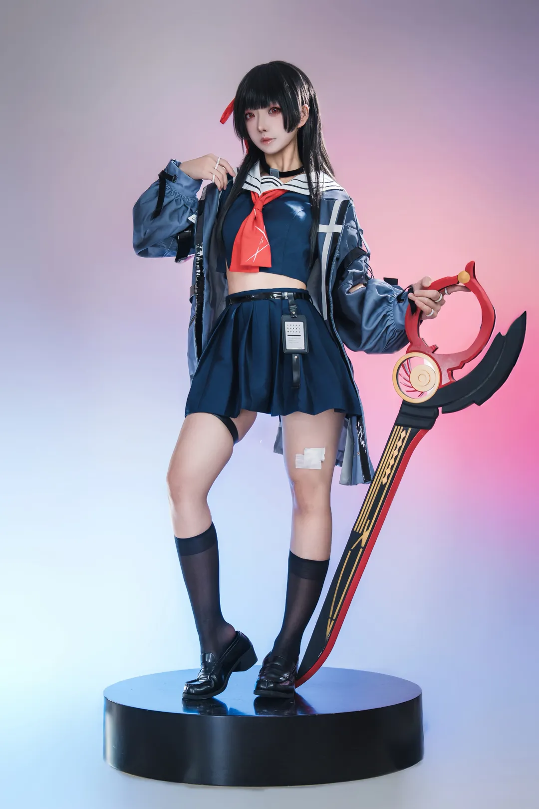 鸣潮, 千咲cos, 制服, JKcos, 黑长直 - 第2张