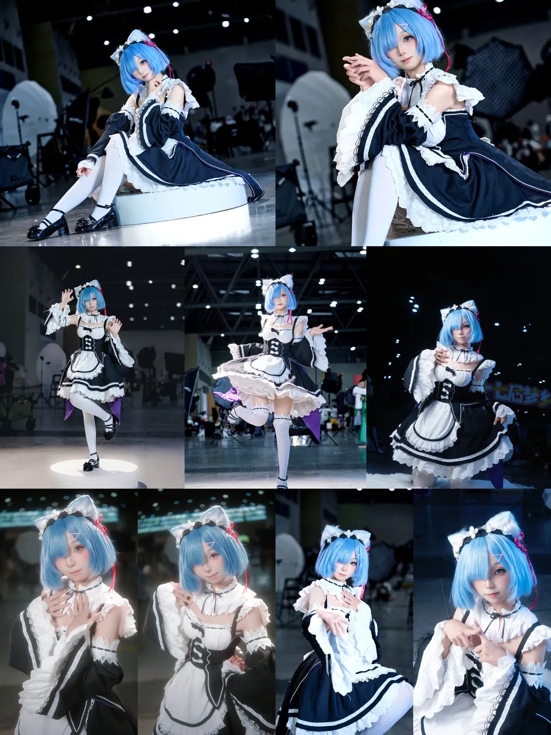 漫展返图, 从零开始的异世界生活, 蕾姆cos, cosplay场照, 无道具动作参考 - 第1张