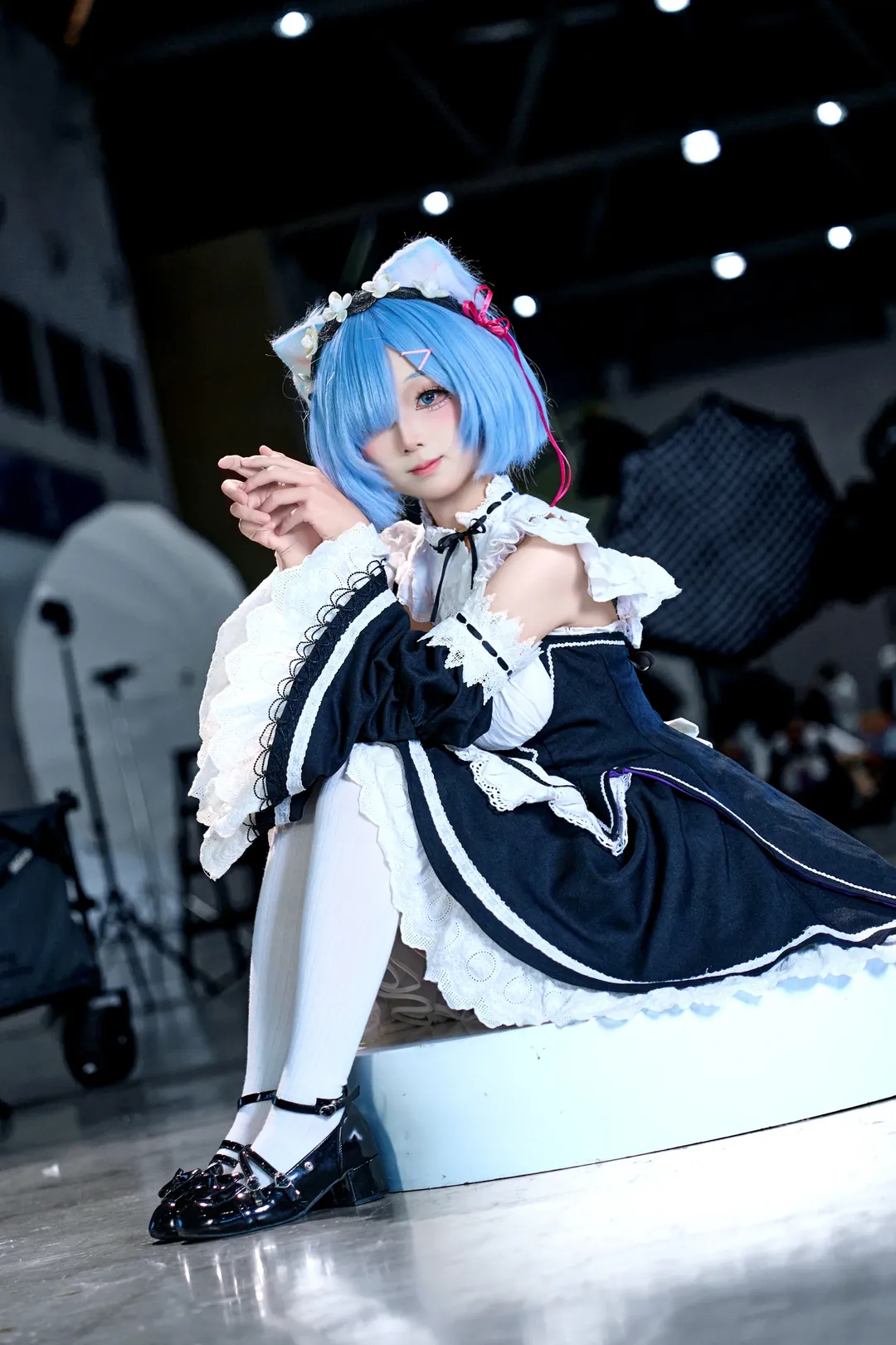 漫展返图, 从零开始的异世界生活, 蕾姆cos, cosplay场照, 无道具动作参考 - 第3张