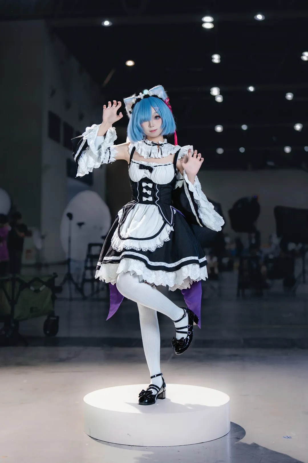 漫展返图, 从零开始的异世界生活, 蕾姆cos, cosplay场照, 无道具动作参考 - 第4张