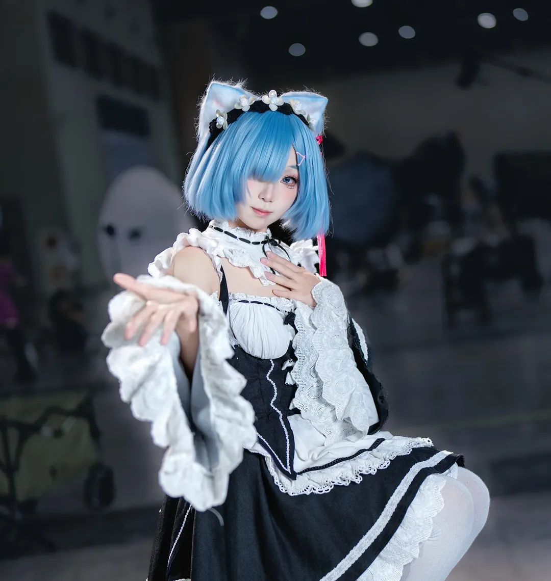 漫展返图, 从零开始的异世界生活, 蕾姆cos, cosplay场照, 无道具动作参考 - 第9张