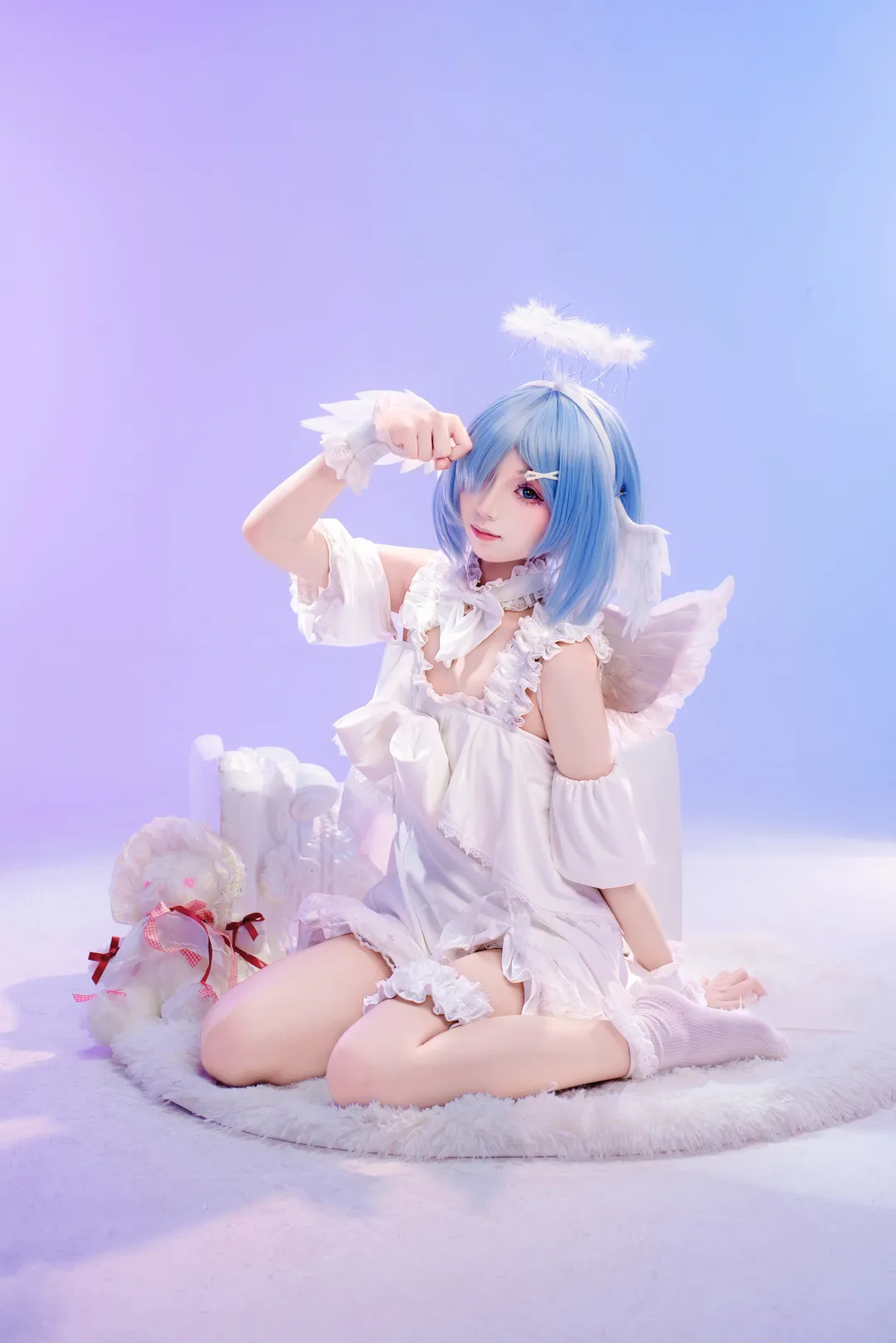 Cosplay, 从零开始的异世界生活, 蕾姆cos, 天使降临, 库米kumi摄影棚 - 第2张