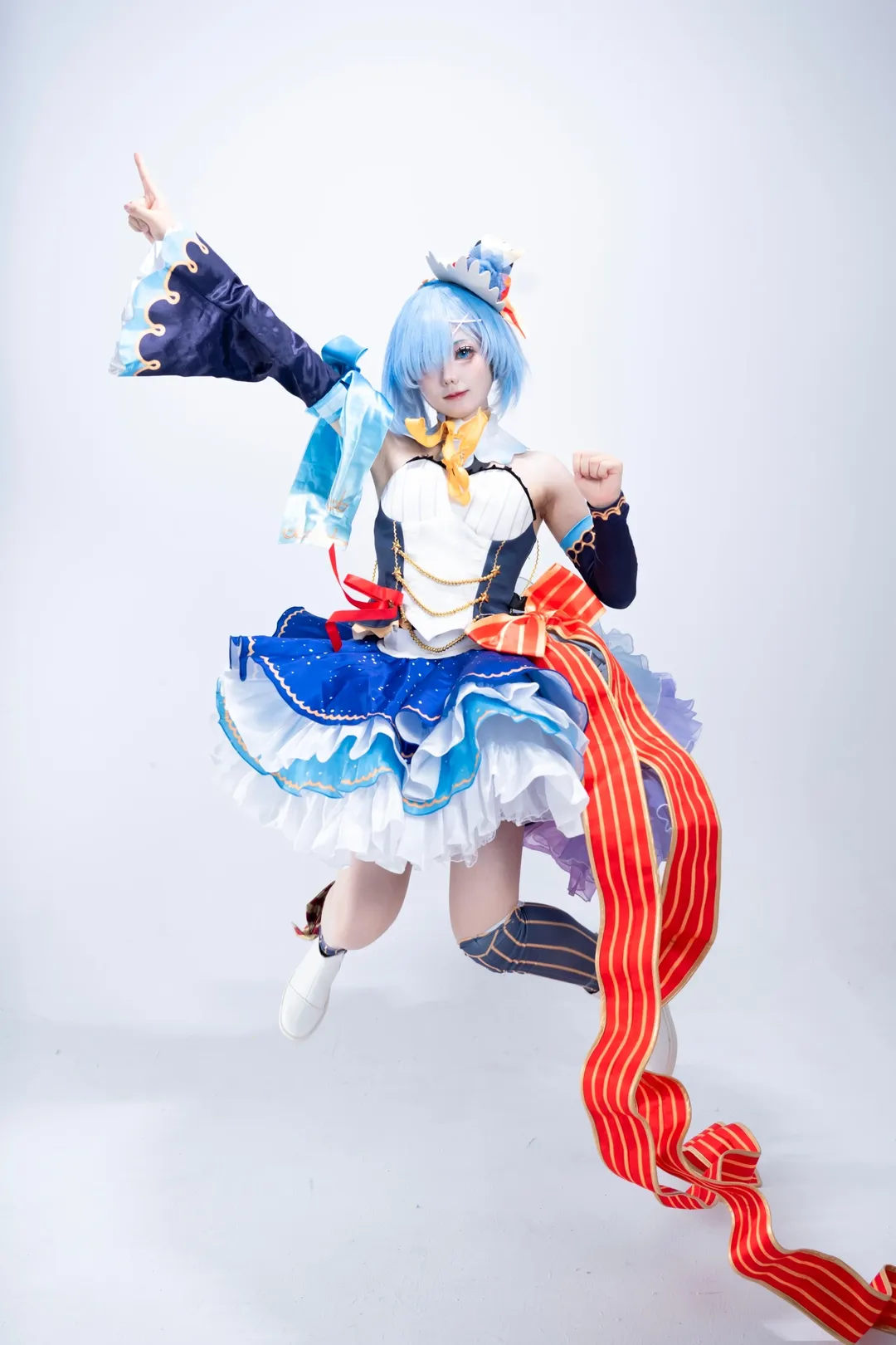 白ホリ撮影, コスプレ, Re:ゼロから始める異世界生活, レム コスプレ, ステージ衣装